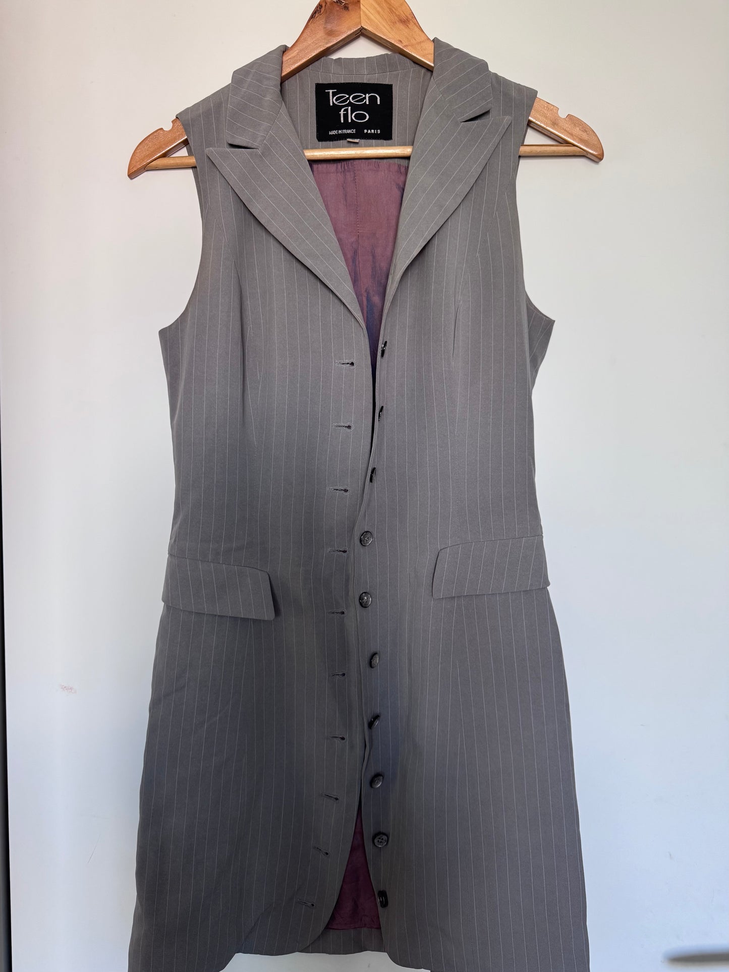 Robe blazer rayée femme – coupe tailleur chic – taille 36