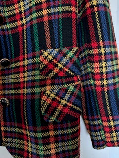 VESTE VINTAGE TWEED à CARREAUX "Mariel" Made in Italy