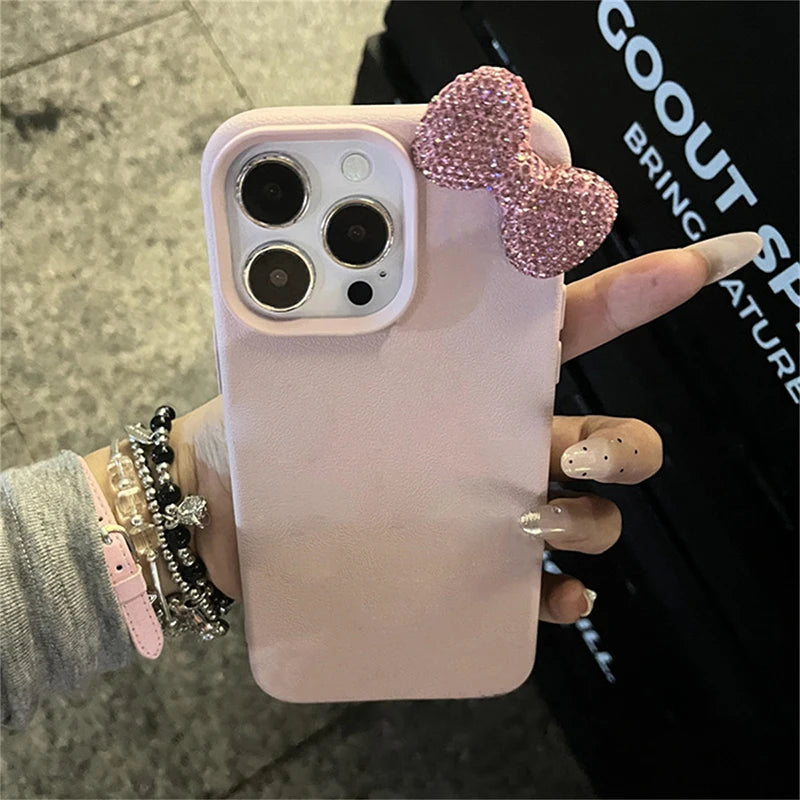 COQUE DE PHONE AVEC NOEUD EN STRASS