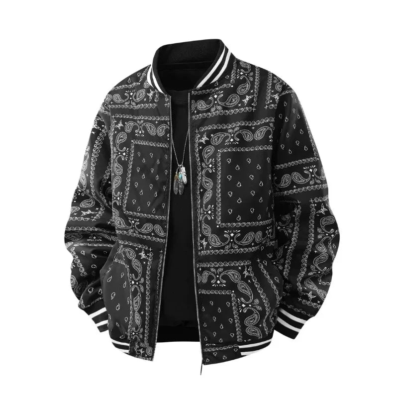 VESTE RETRO JACQUARD AMPLE