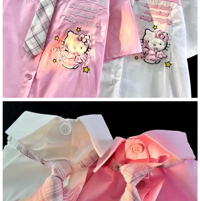 CHEMISIERS HELLO KITTY STYLE COLLEGIENNES