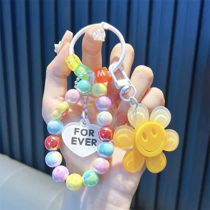 PORTE-CLES COREENNES EN FORME DE FLEUR