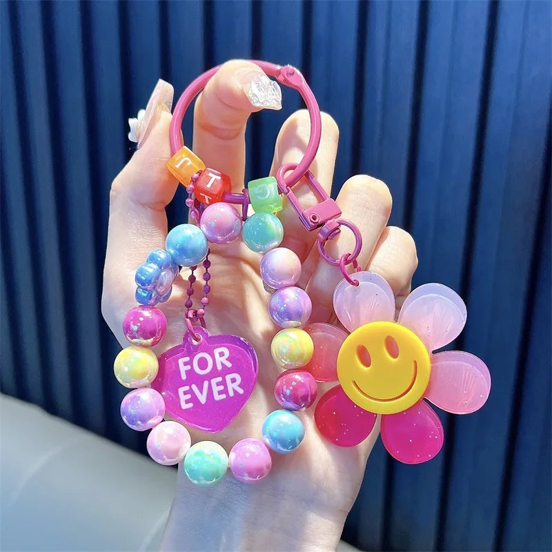 PORTE-CLES COREENNES EN FORME DE FLEUR