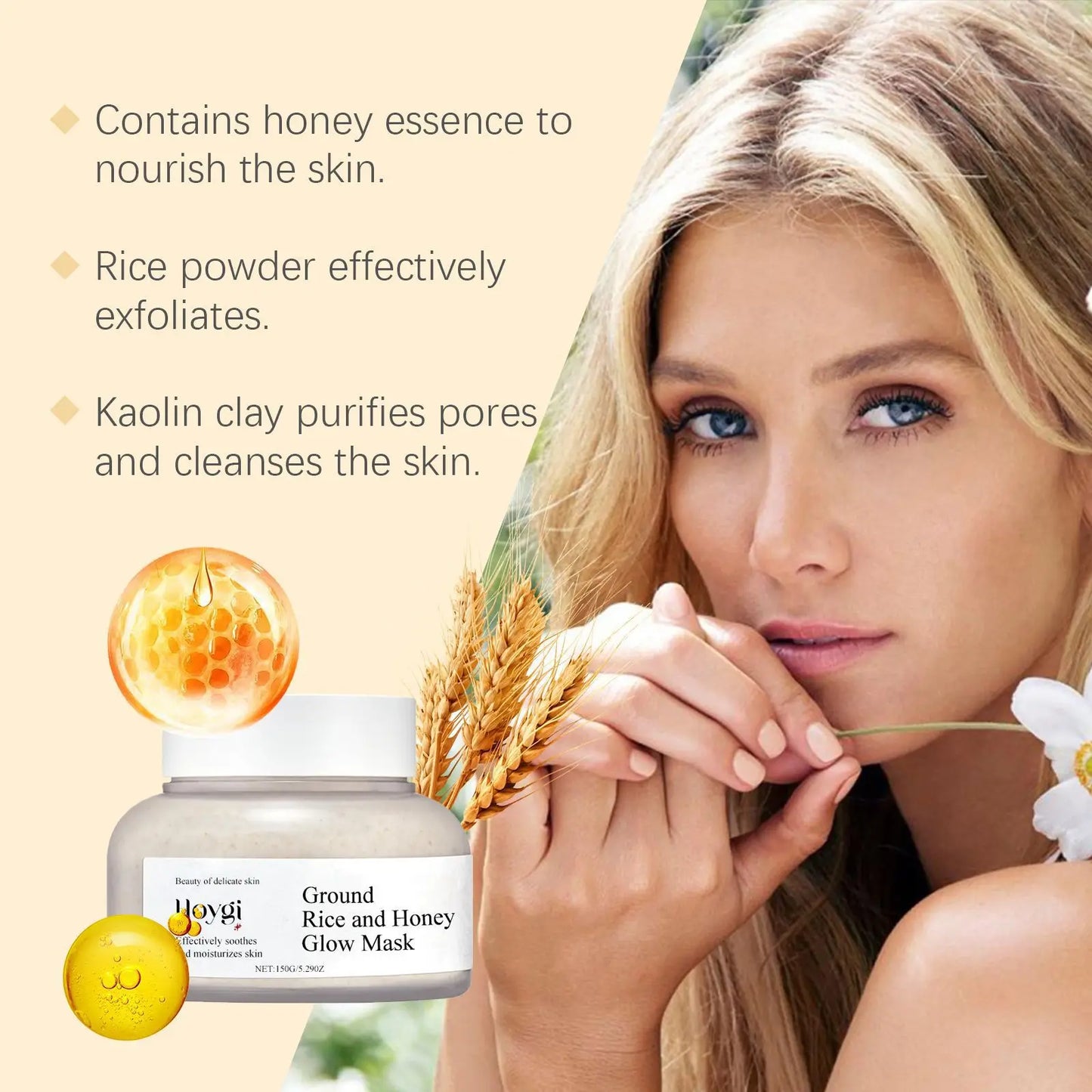 MASQUE REPARATEUR A LA PULPE DE RIZ CRUE