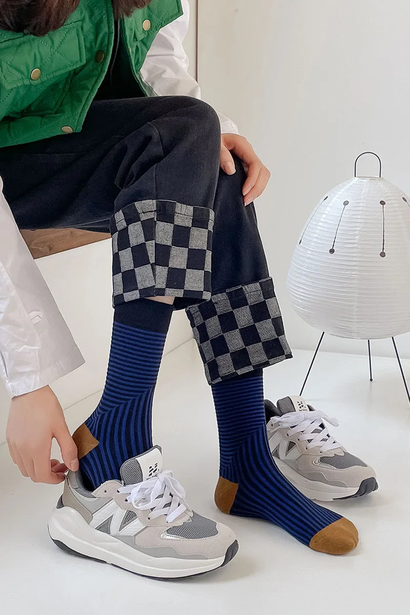 CHAUSSETTES RETRO A RAYURES MULTICOLORE COREENNES