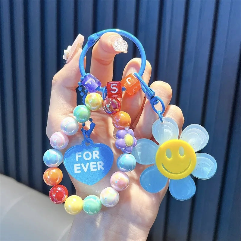 PORTE-CLES COREENNES EN FORME DE FLEUR
