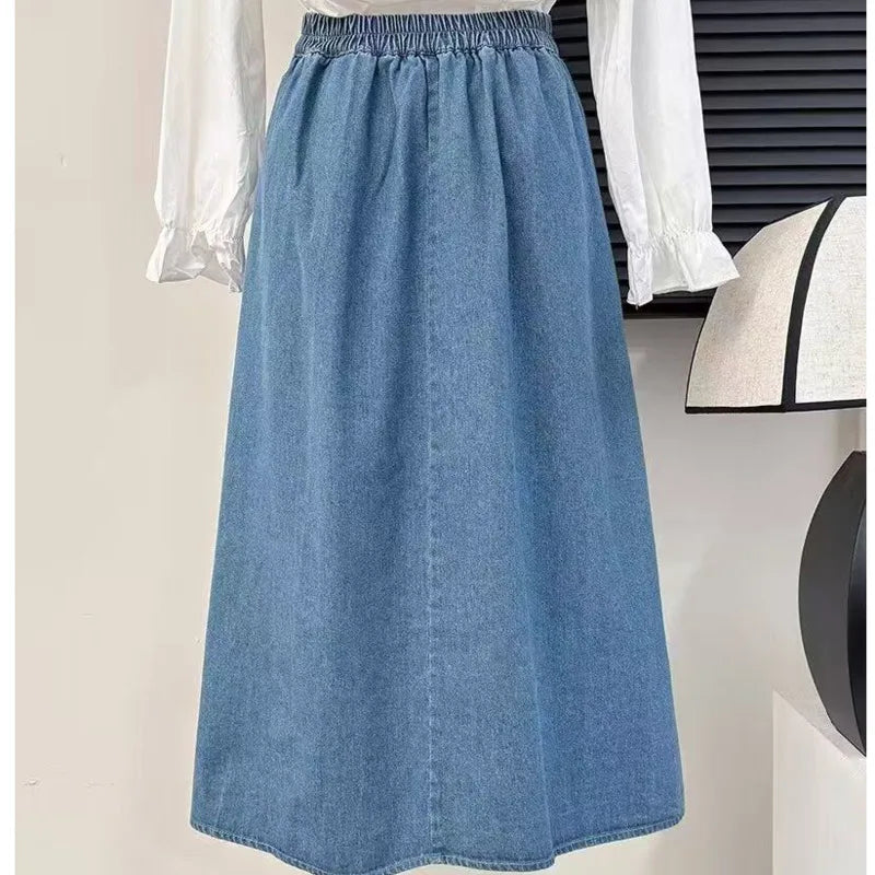 JUPE LONGUE DENIM