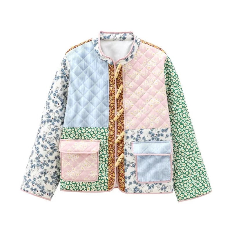 VESTE PATCHWORK VINTAGE FLORAL