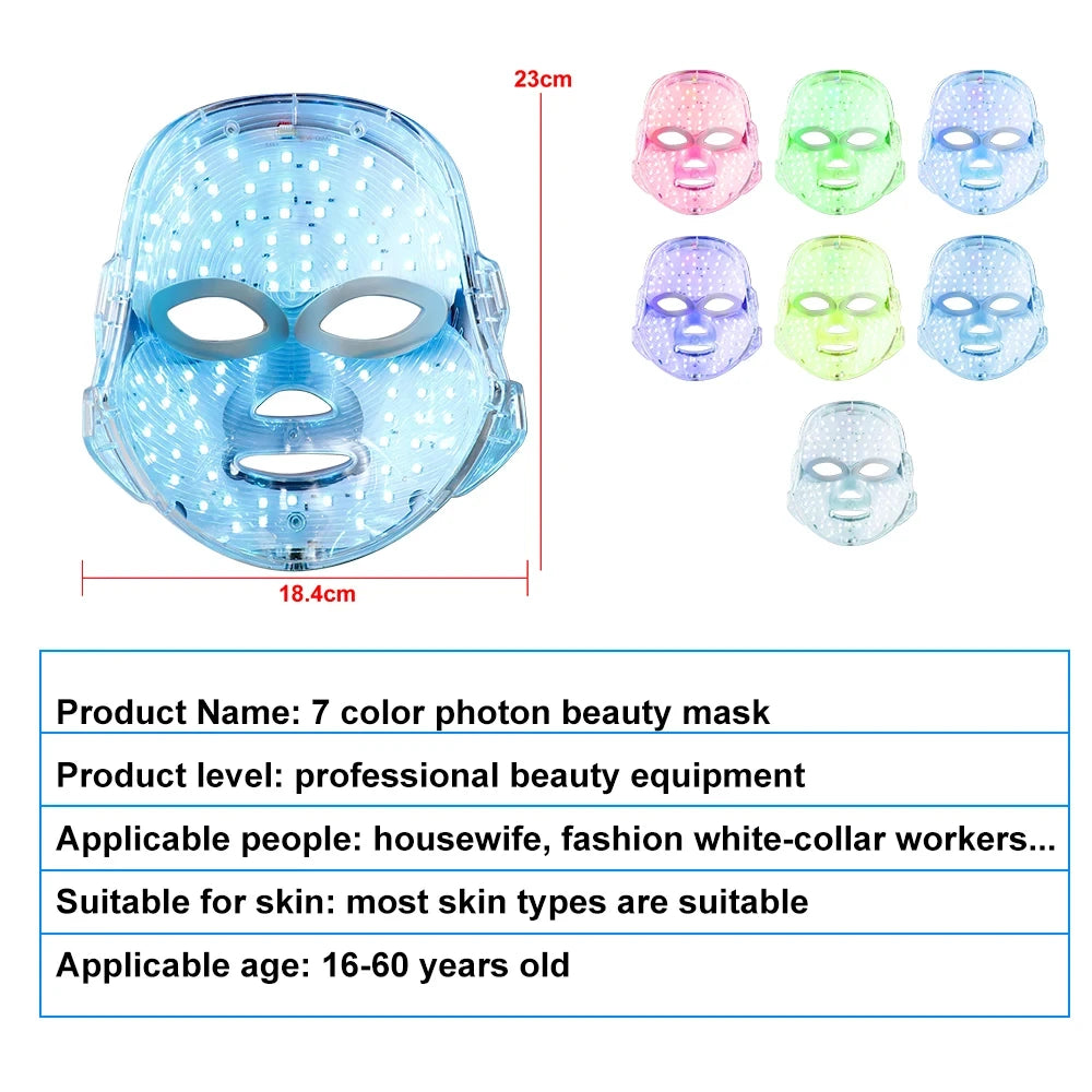 Masque facial LED 7 couleurs