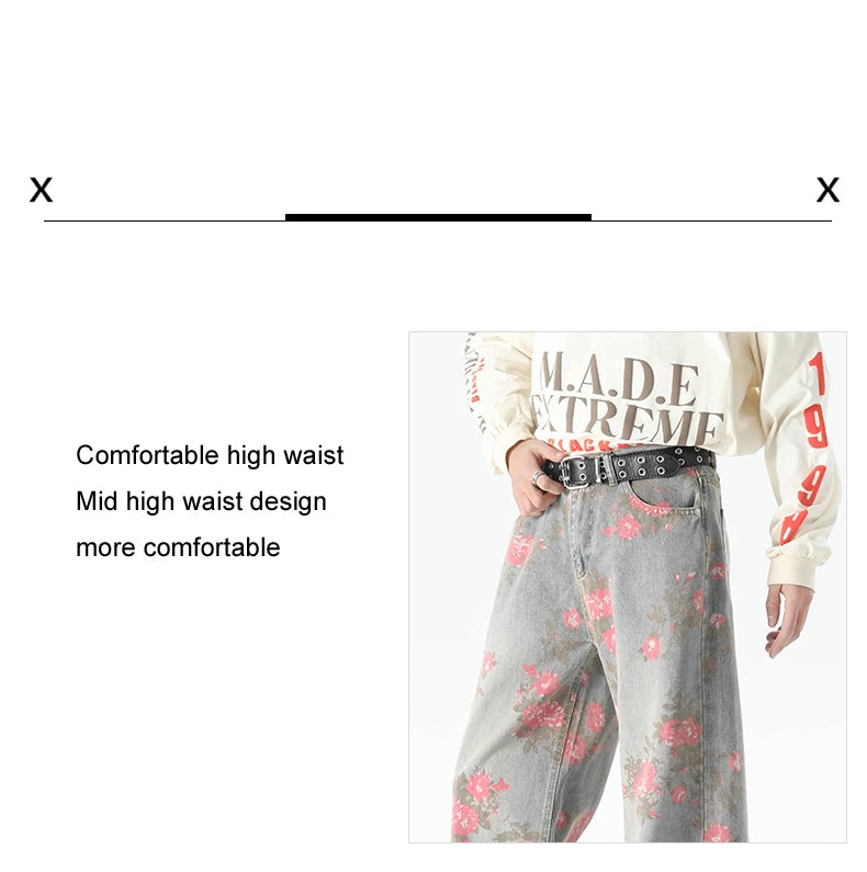 JEAN AMPLE IMPRIME FLORAL