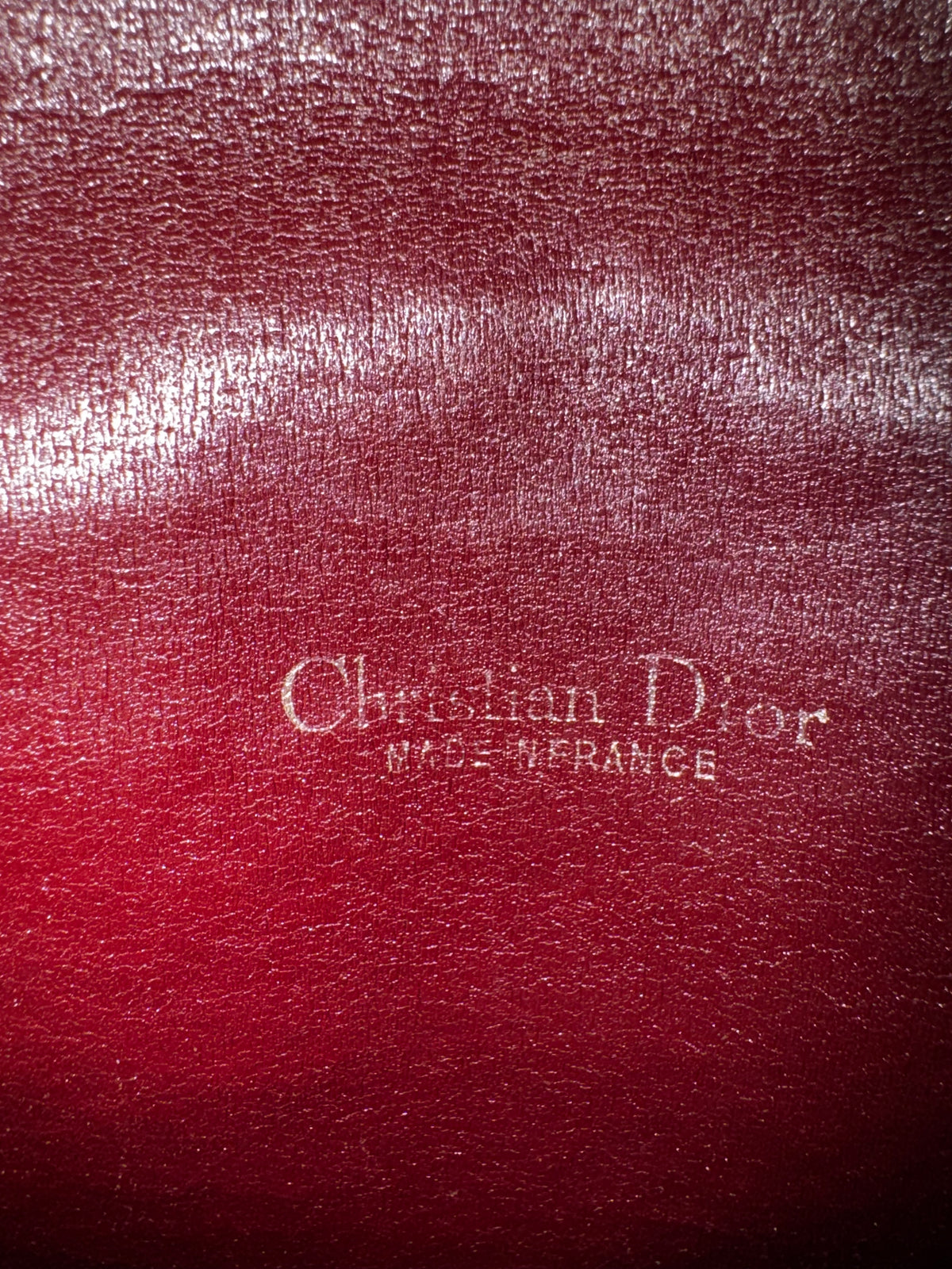 Sac Pochette Bandoulière Christian Dior Vintage – Monogramme Oblique Bordeaux