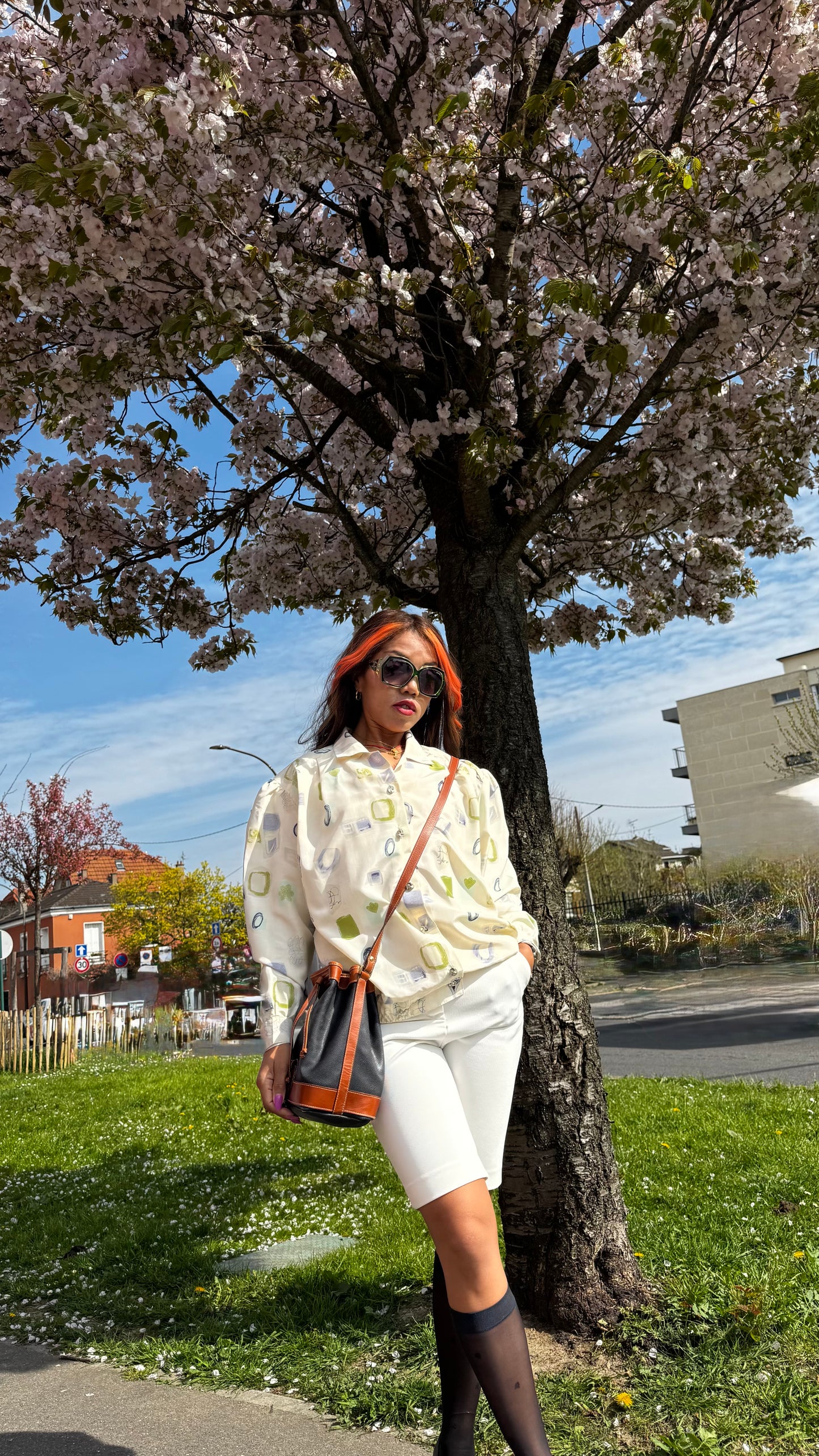 Chemisier vintage femme Made in France – blouse fluide imprimée chic printemps