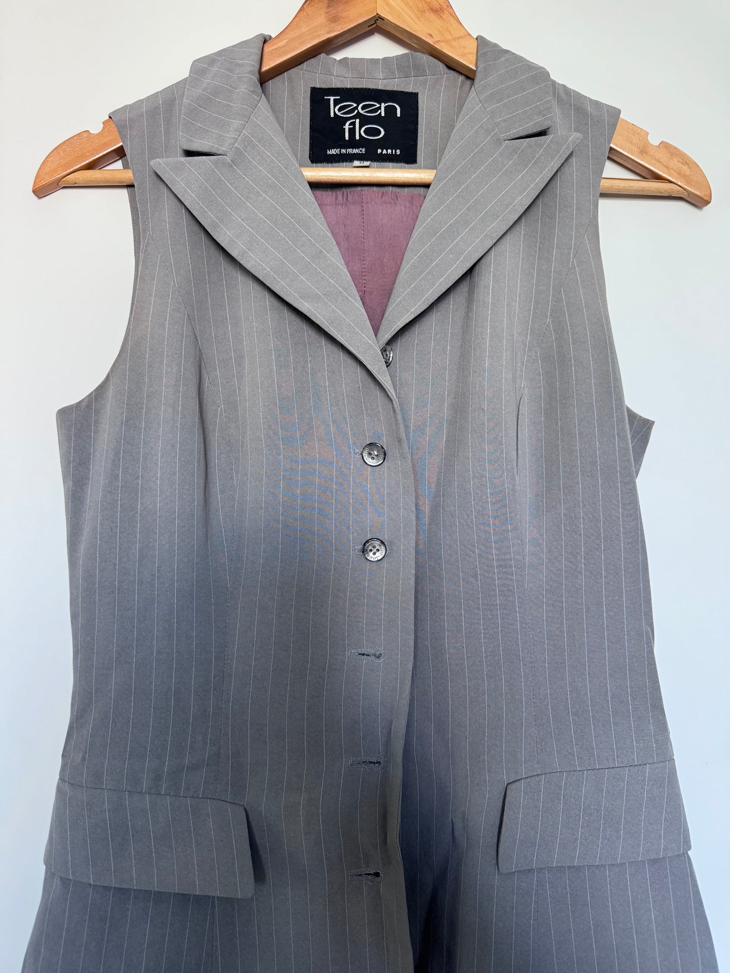 Robe blazer rayée femme – coupe tailleur chic – taille 36