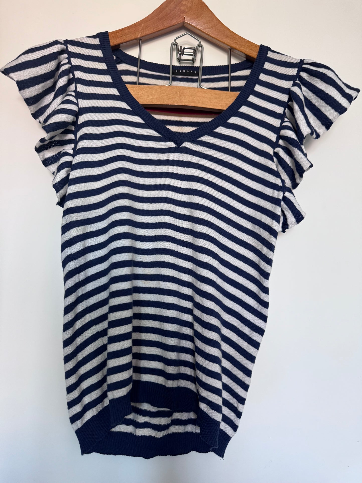 T-shirt marinière Sisley Taille S – Style French Chic