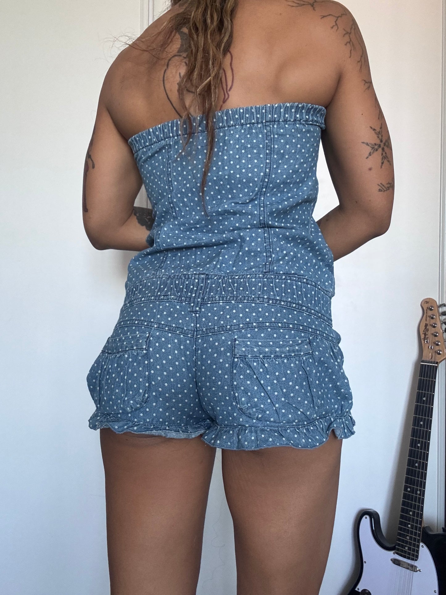 Combishort Liz Lisa à pois style Kawaii japonais