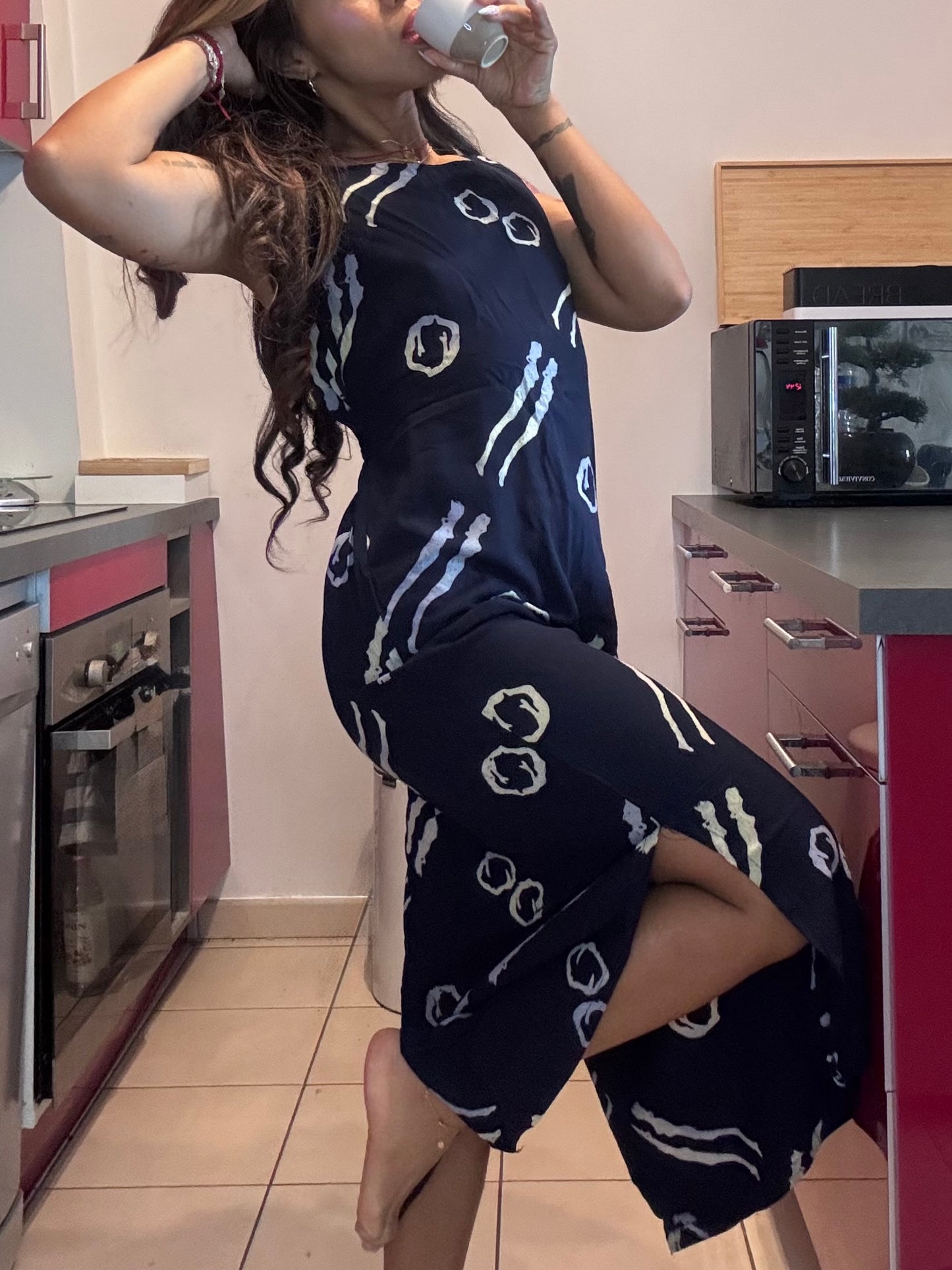 Robe longue Bali Bagus fendue bohème chic taille S