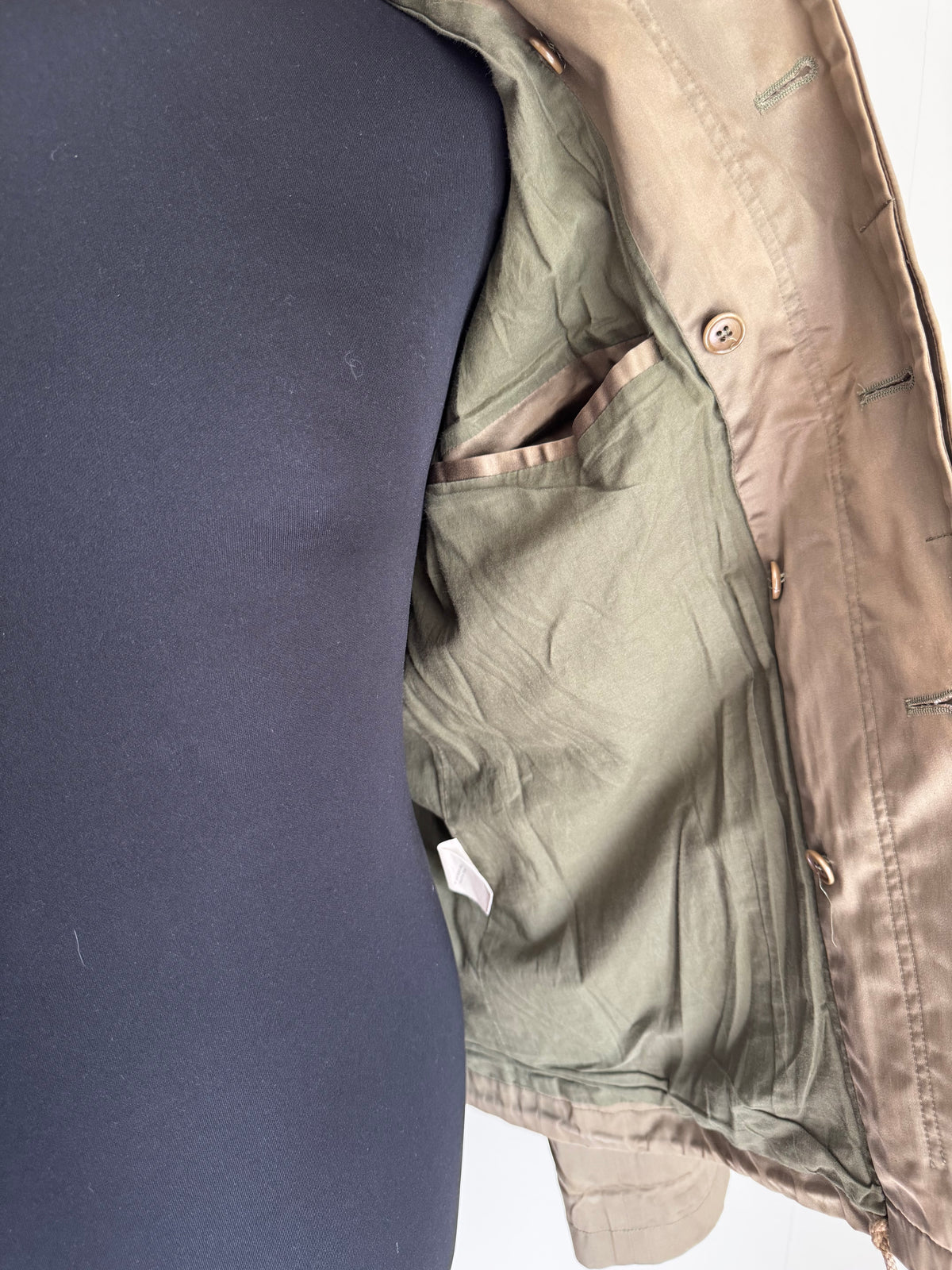 Veste Field Jacket A.P.C. Vintage – Coton Kaki, Col Velours Côtelé & Capuche Amovible