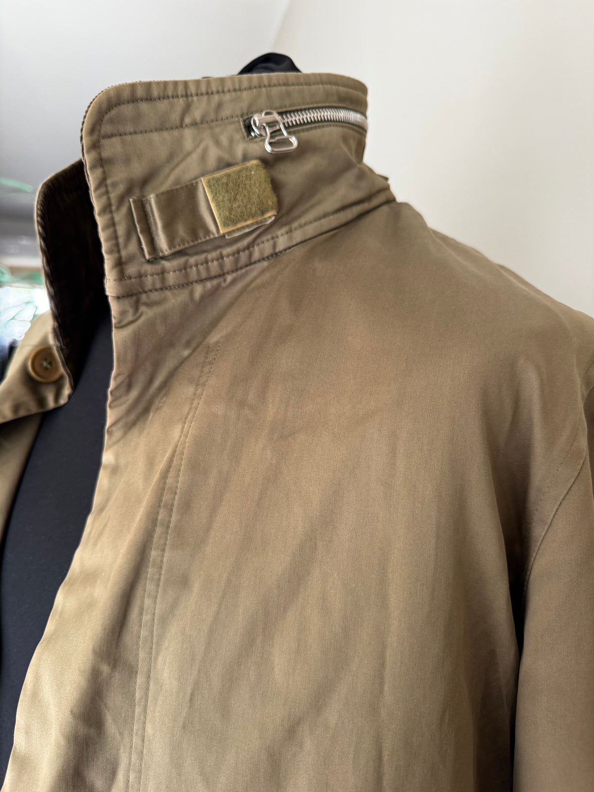 Veste Field Jacket A.P.C. Vintage – Coton Kaki, Col Velours Côtelé & Capuche Amovible