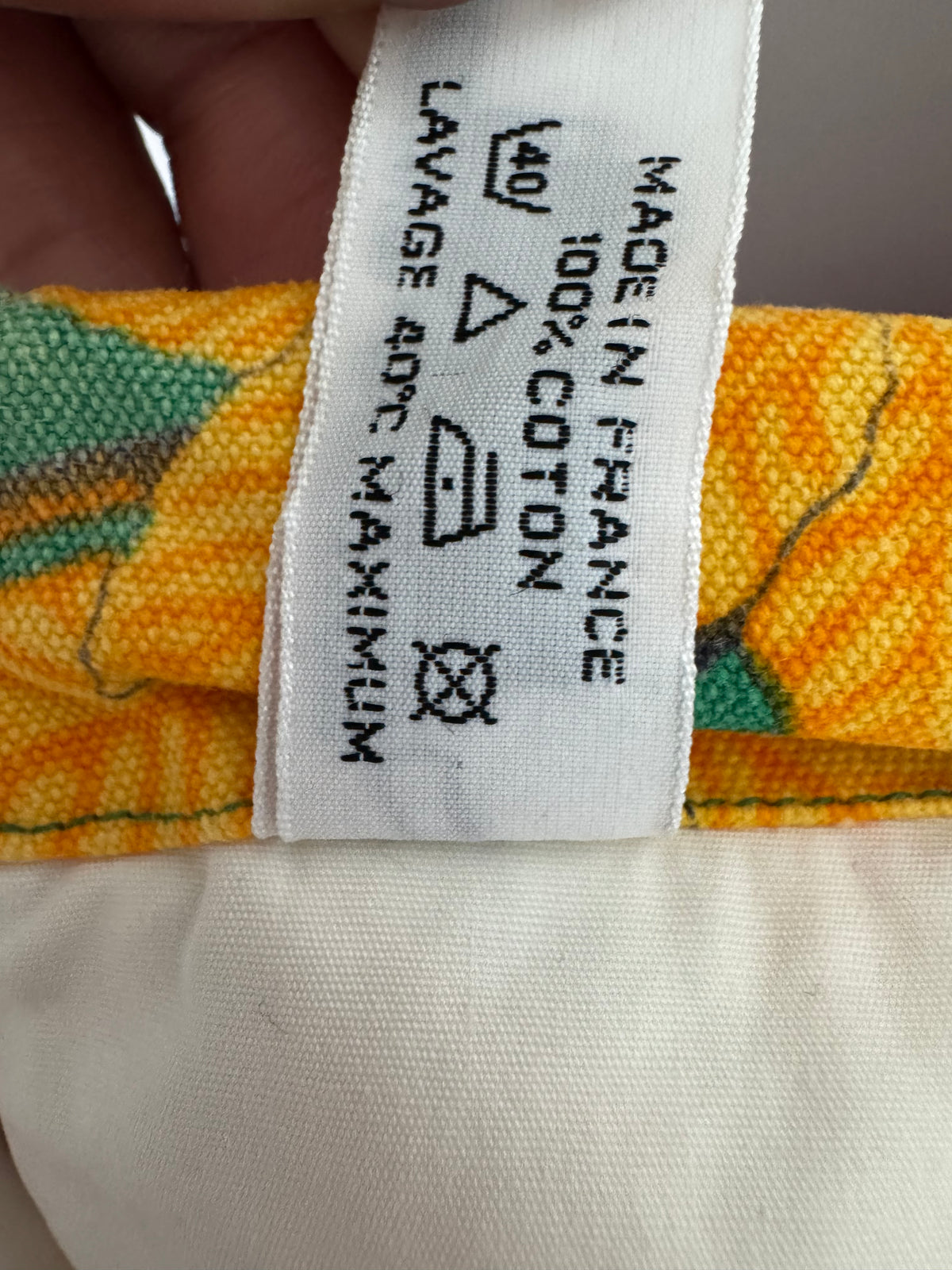 Grand Sac Cabas de Plage Hermès Vintage – Motif Imprimé « Les Perroquets » 100% Coton (Made in France)