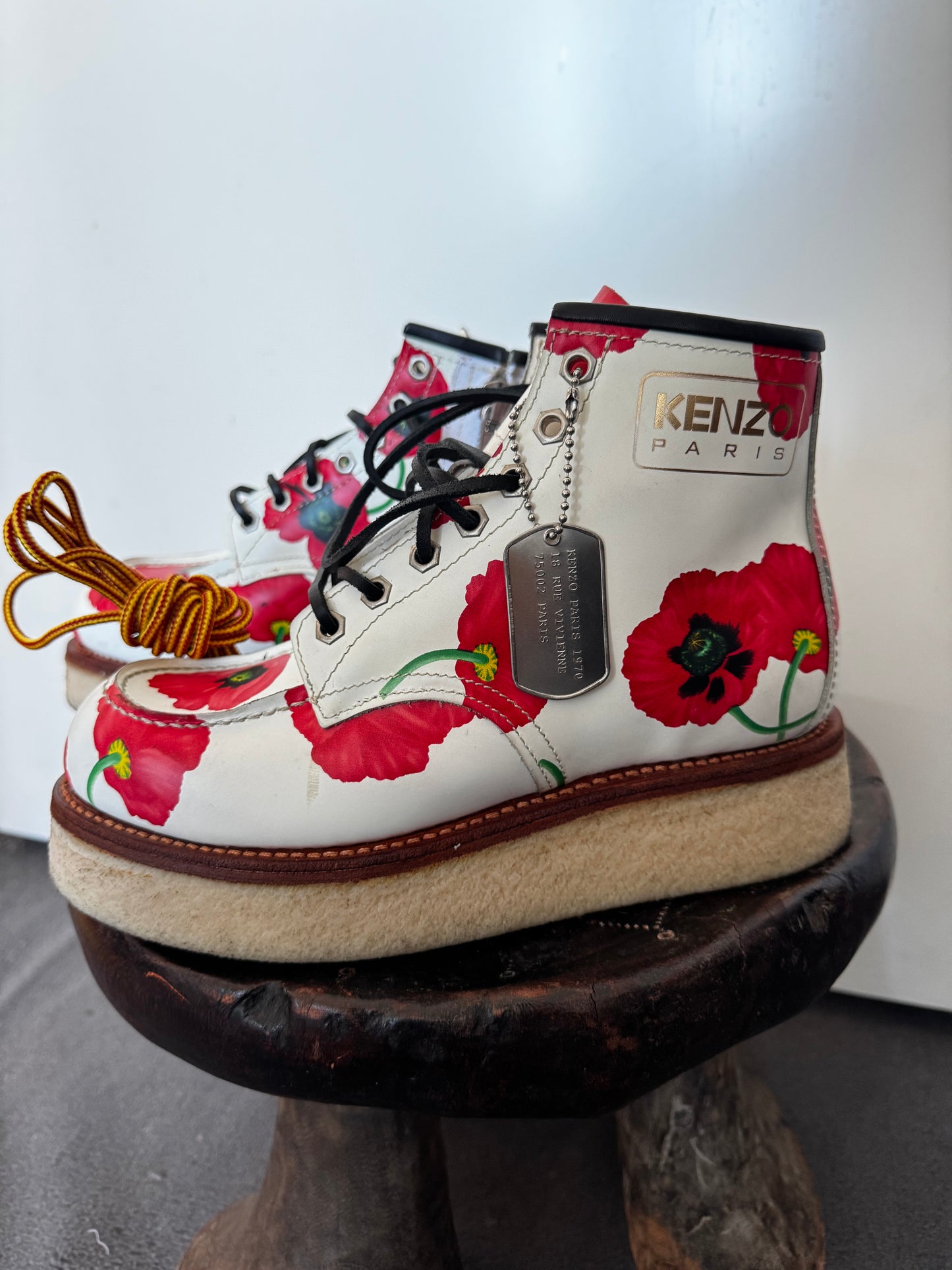 Boots Kenzo Yama Flowers femme cuir – bottines florales luxe taille 37