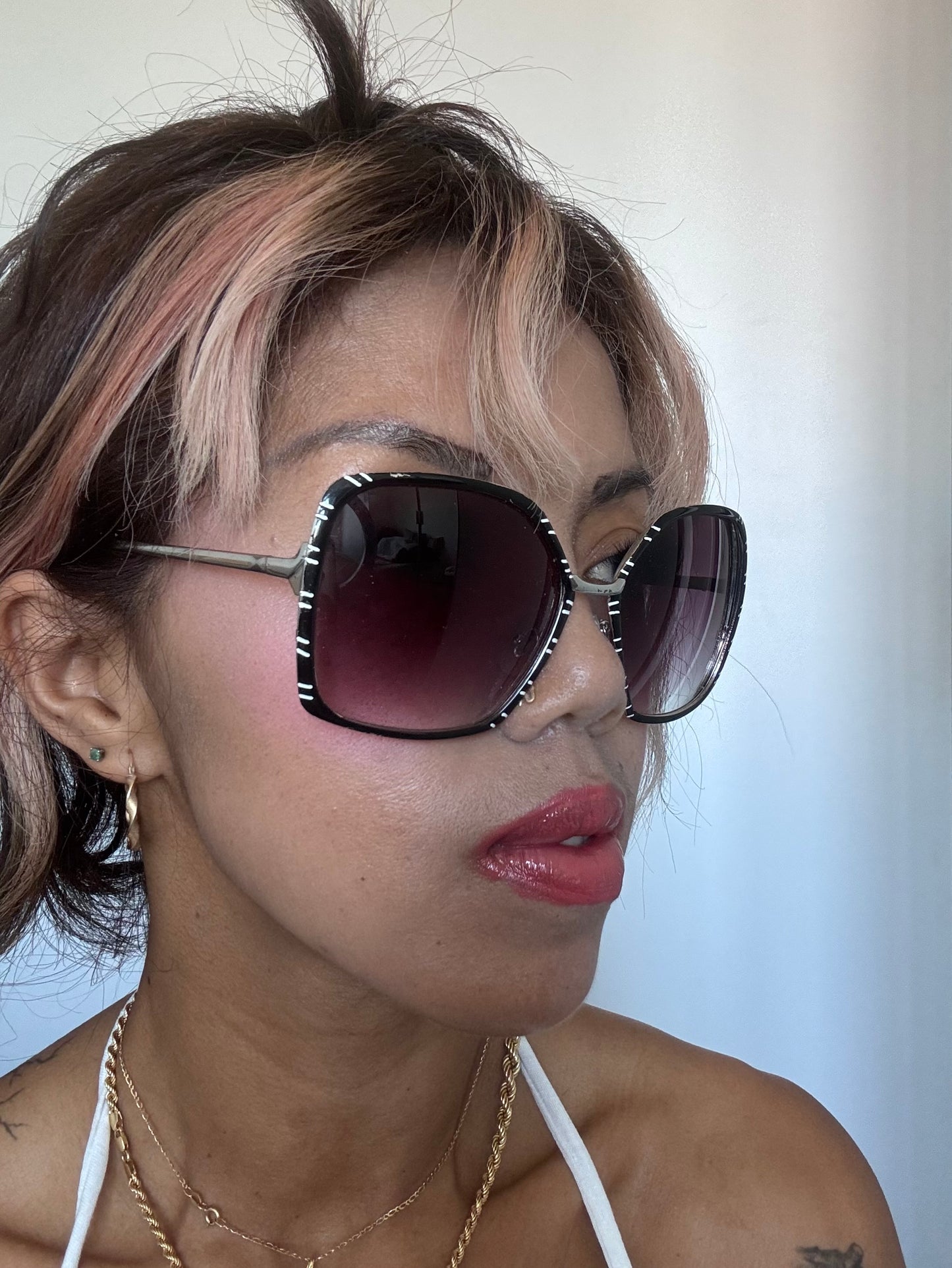 Lunettes de soleil Stradivarius Vintage Y2K – Design Spain – Monture Oversize