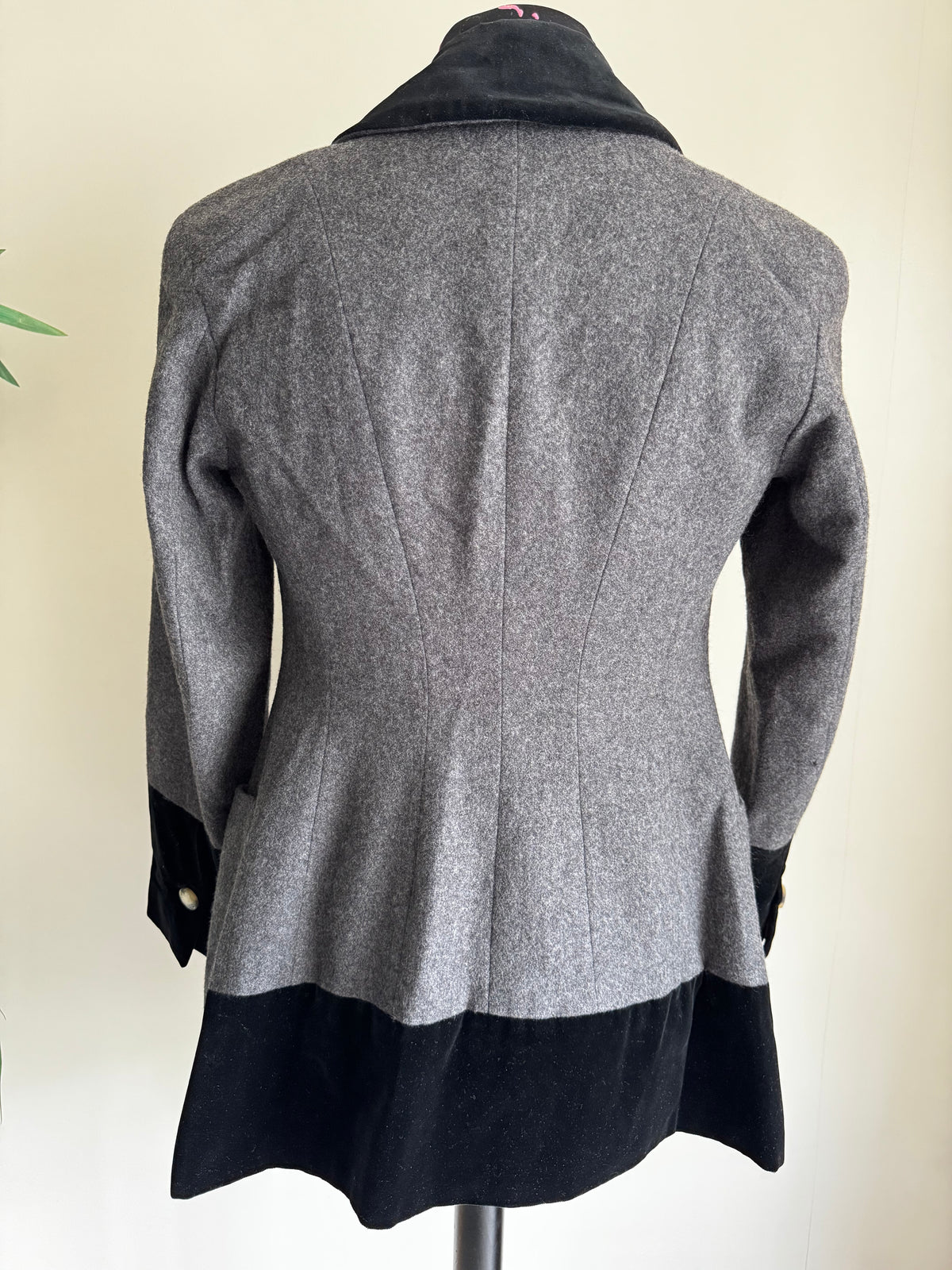 Veste Tailoring Vivienne Westwood Red Label Vintage – 100% Laine Grise & Velours Noir