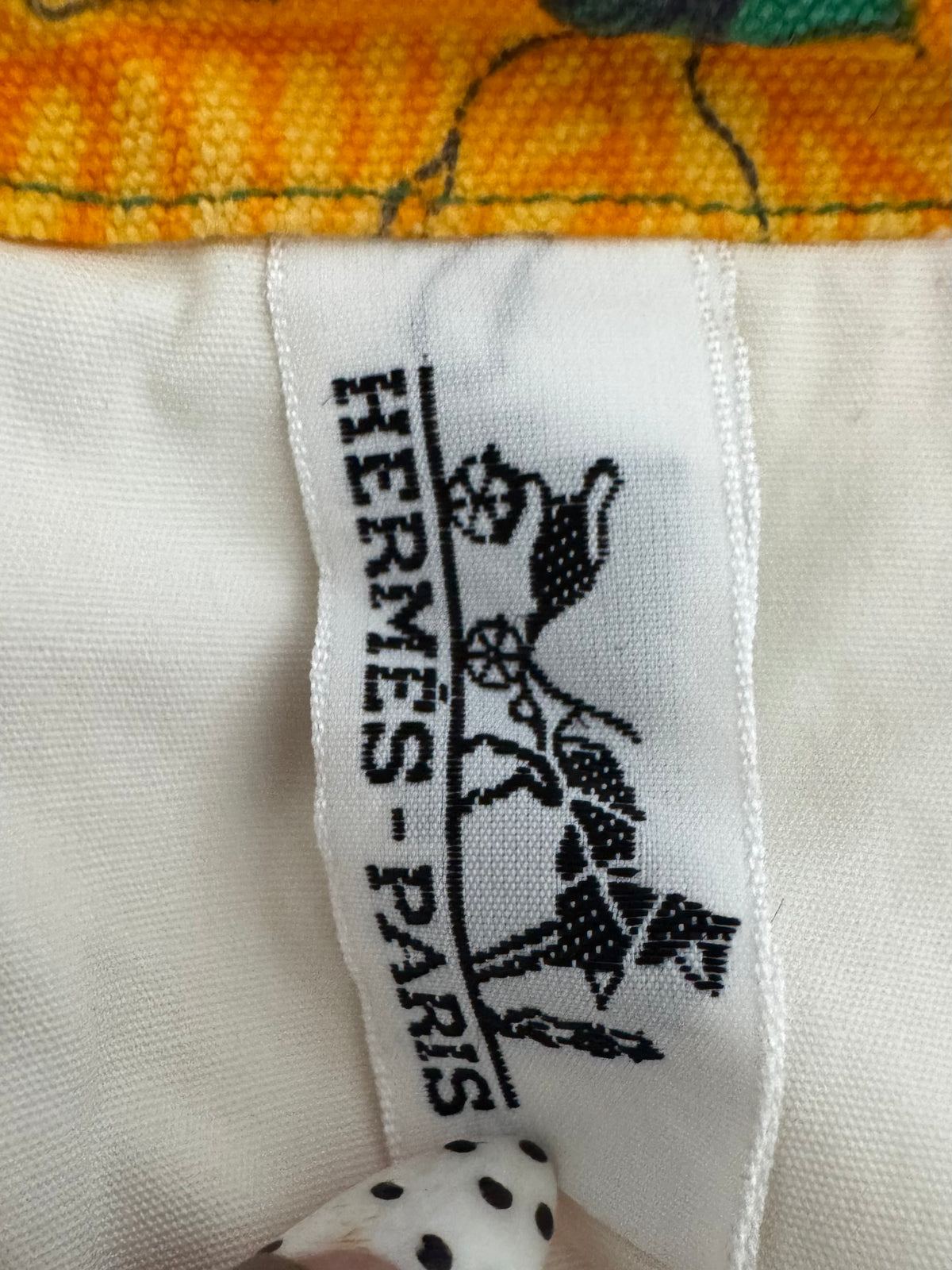 Grand Sac Cabas de Plage Hermès Vintage – Motif Imprimé « Les Perroquets » 100% Coton (Made in France)