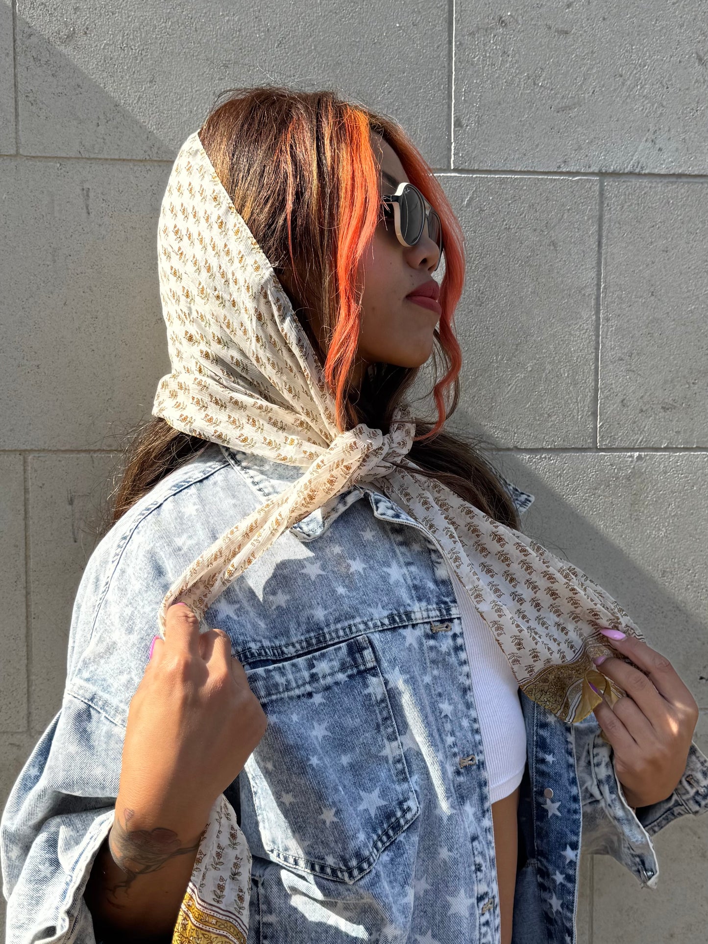 Foulard vintage en soie Conbipel spa made in Italy-accessoire multi styles