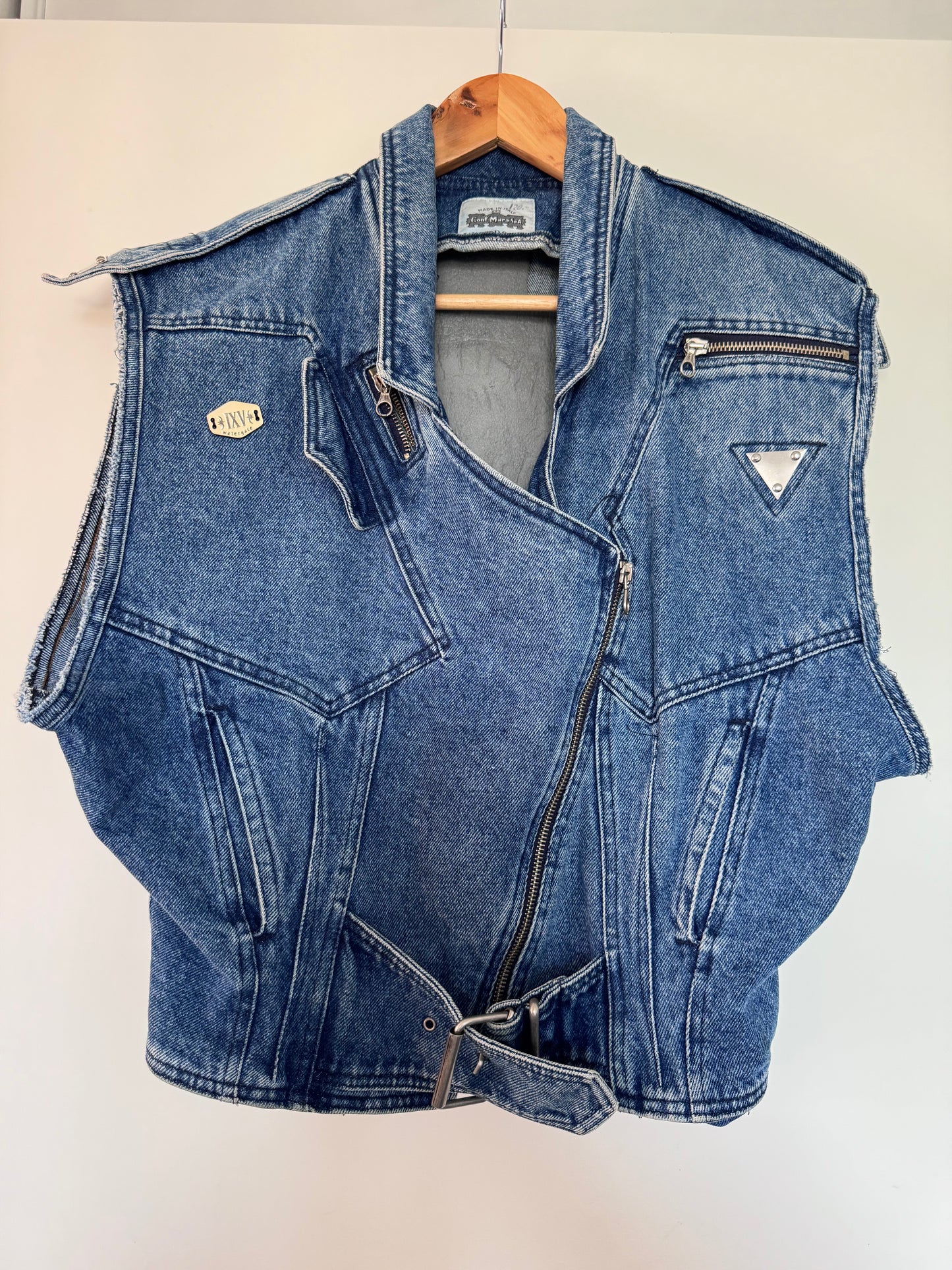 Veste Denim Vintage Watergate Made in Italy – Esprit Biker Y2K & Pièce Statement