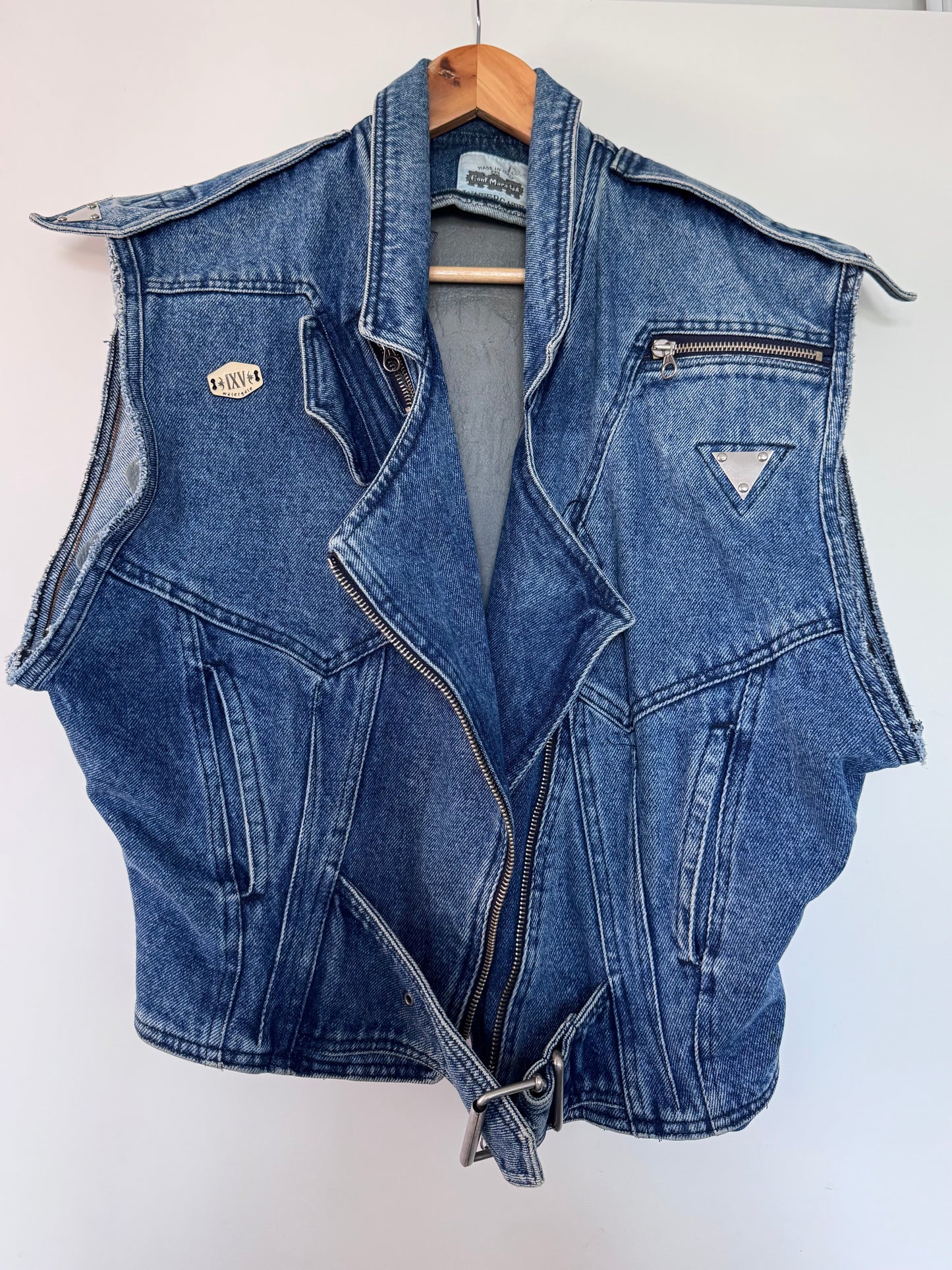 Veste Denim Vintage Watergate Made in Italy – Esprit Biker Y2K & Pièce Statement