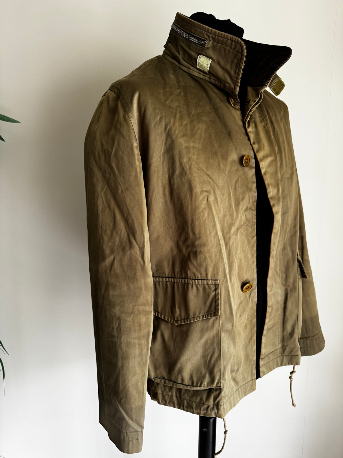 Veste Field Jacket A.P.C. Vintage – Coton Kaki, Col Velours Côtelé & Capuche Amovible