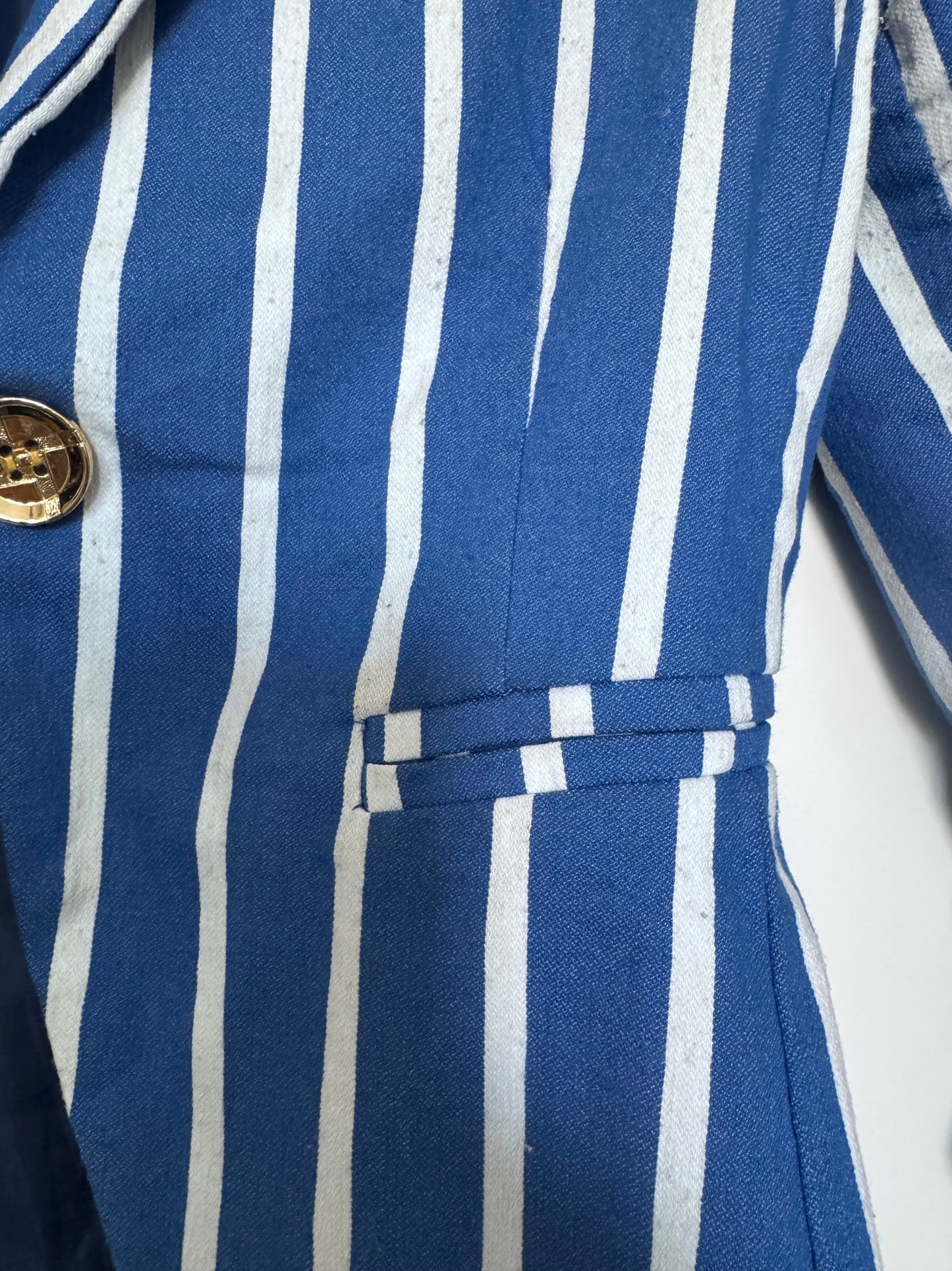 Veste rayée bleu ciel et blanc Y2K – vintage – taille S – made in Italy