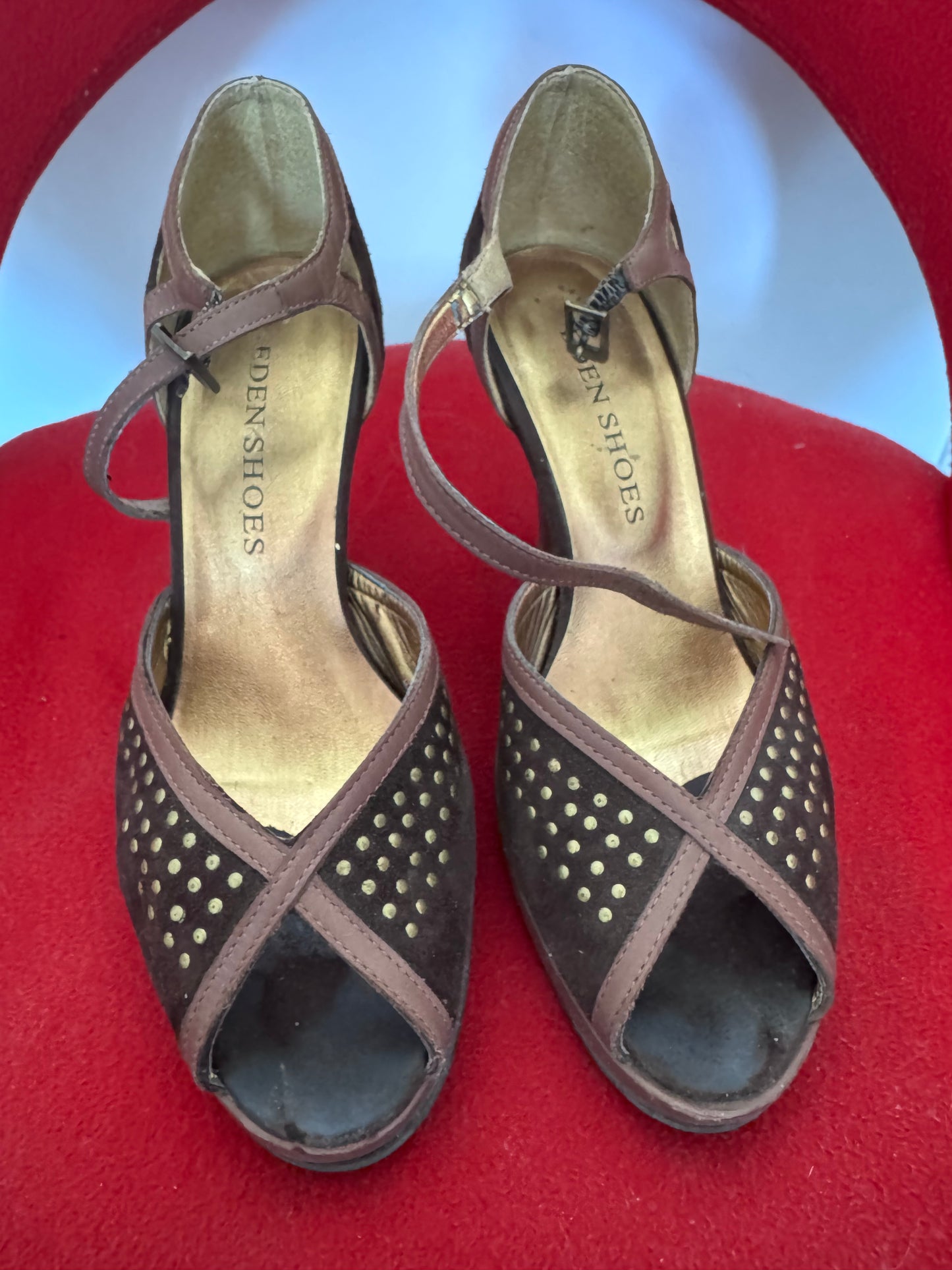 Sandales cuir marron talons Eden -Shoes– style chic vintage