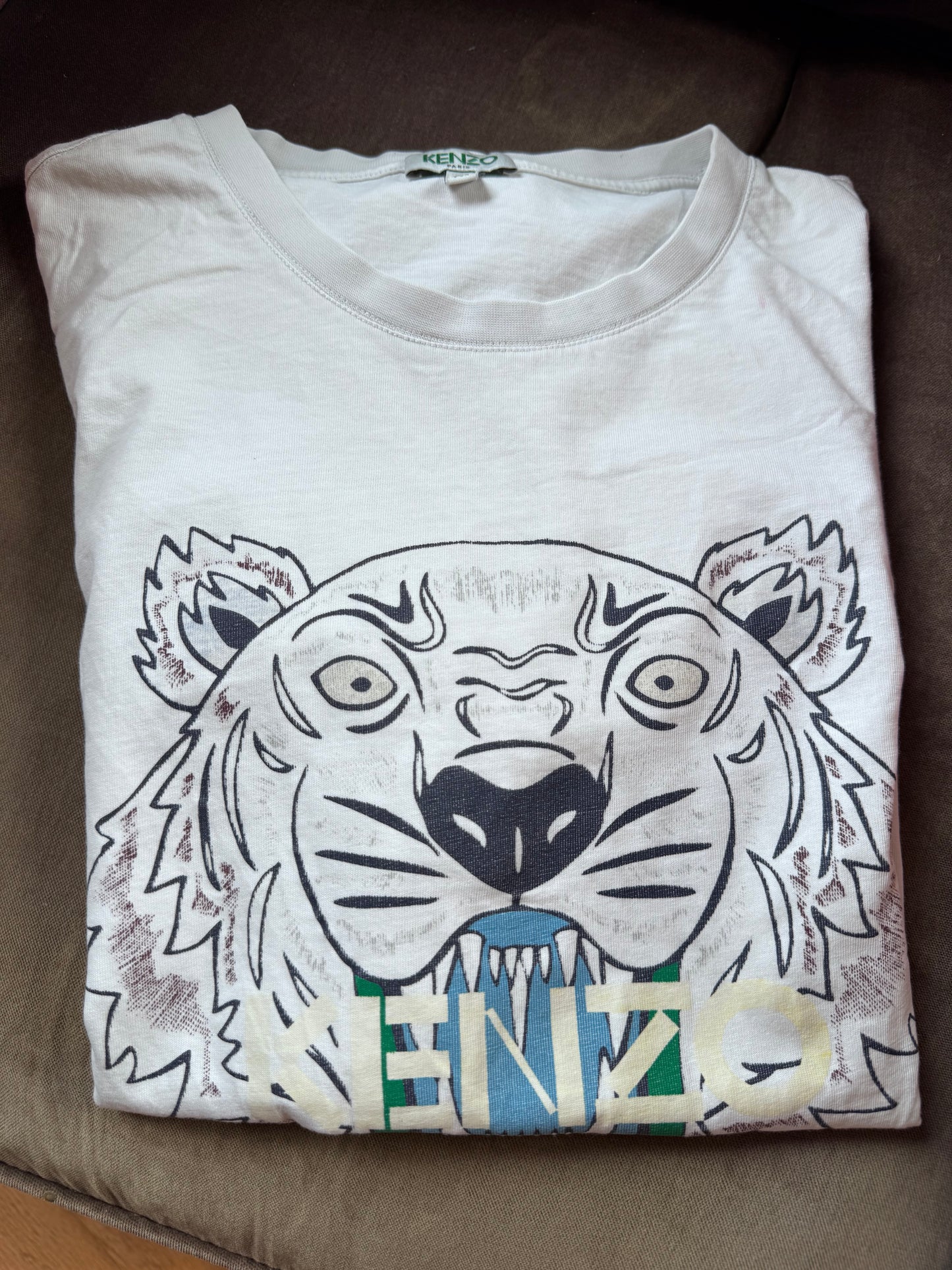 T-shirt Kenzo Tiger blanc – Taille M