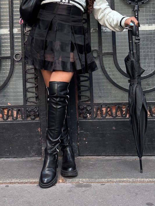 Jupe noire Paul KA couture vintage taille 38