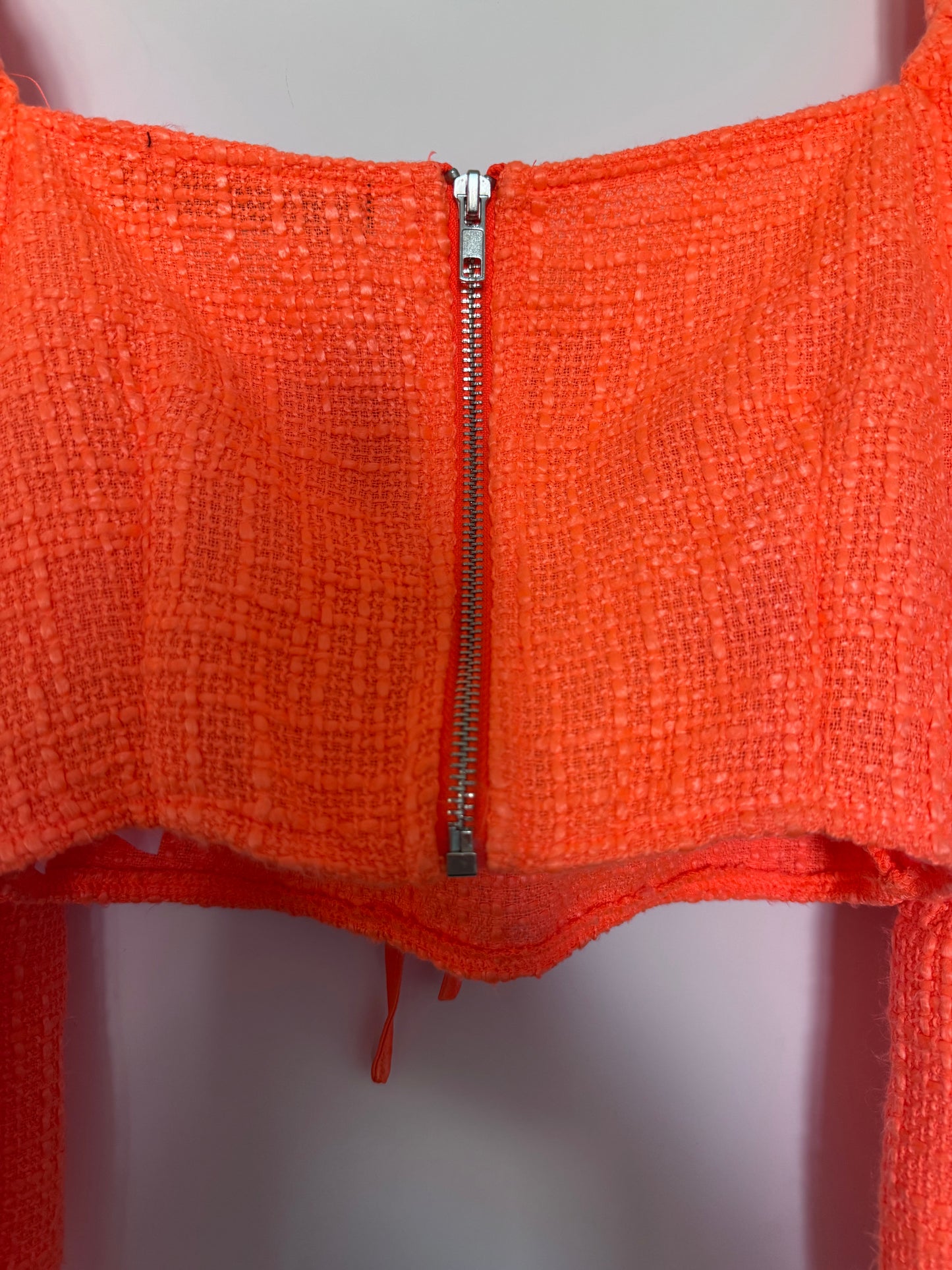 Crop top Y2K Missguided orange – manches volume – top tendance été