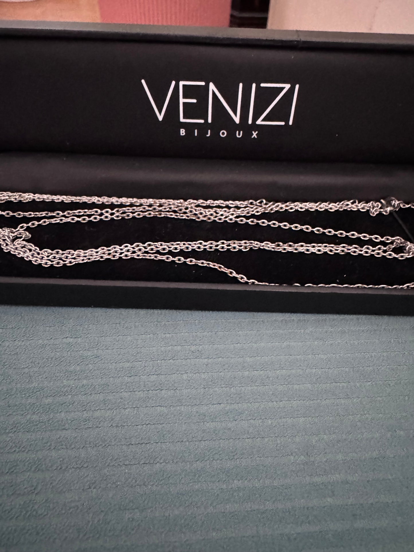 Chaîne de ventre argentée Venizi – Bijou de taille double rang avec pendentif