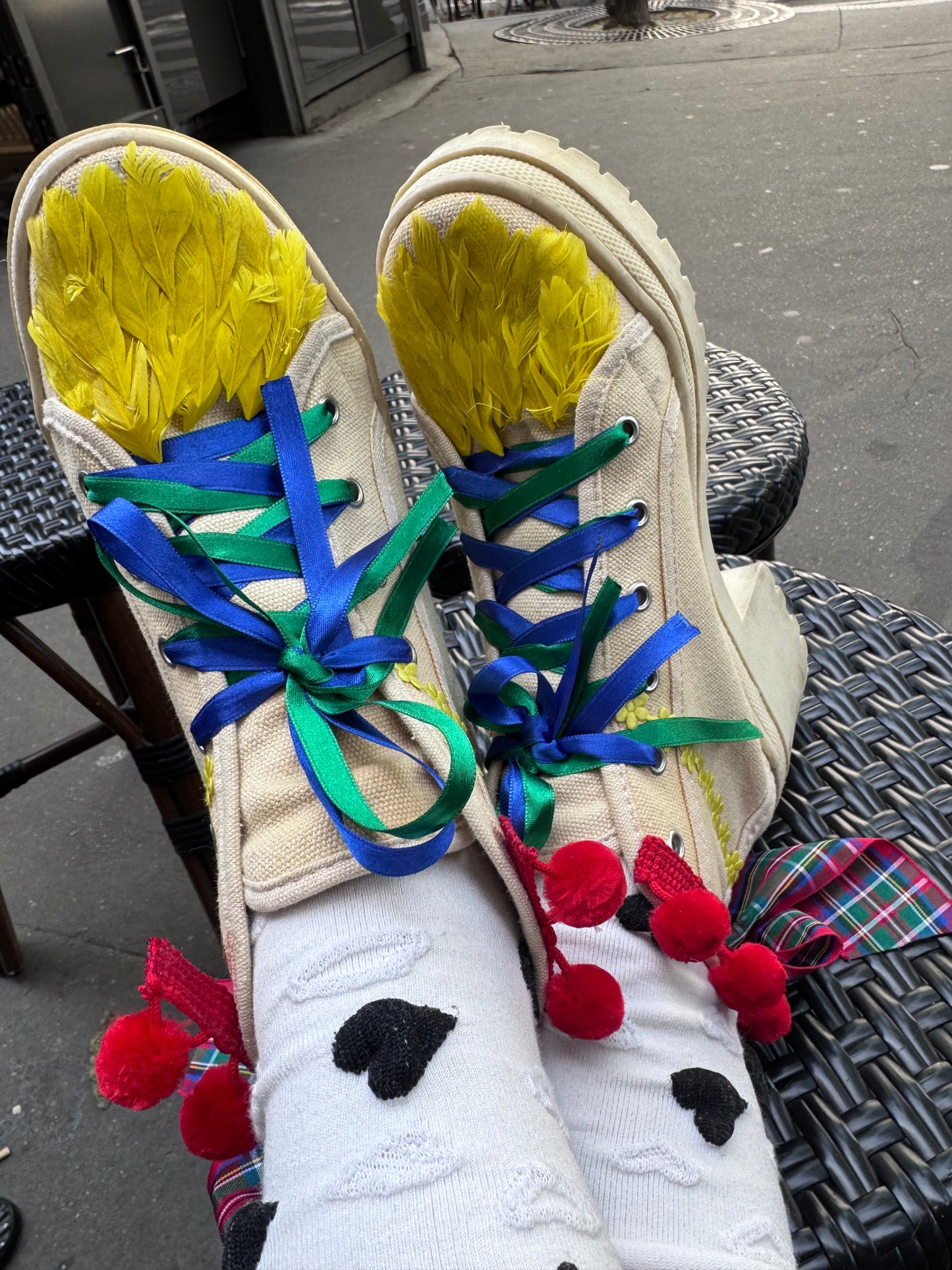 Chaussures kawaii Harajuku custom plateforme rares T38 style japonais créateur