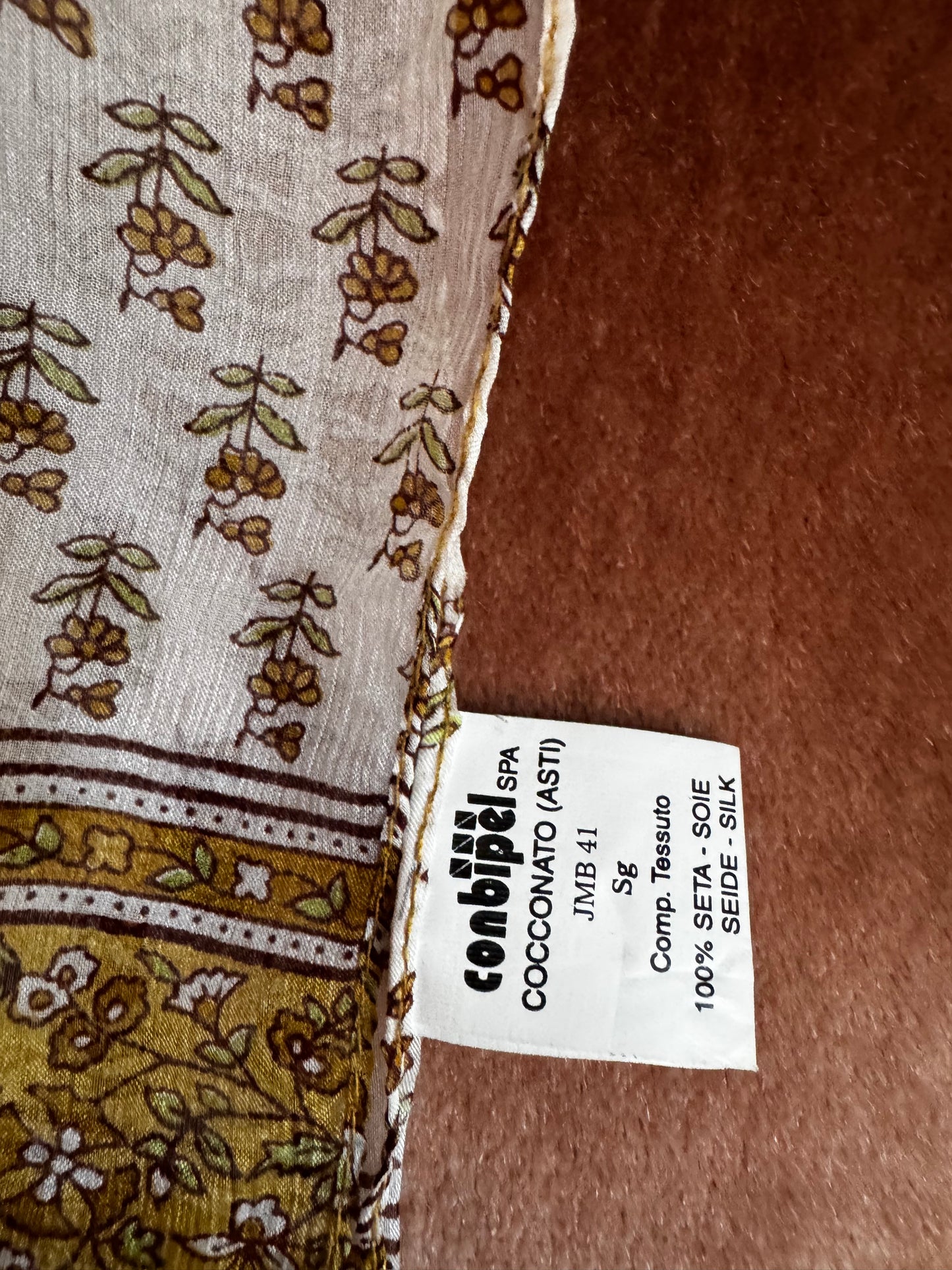 Foulard vintage en soie Conbipel spa made in Italy-accessoire multi styles