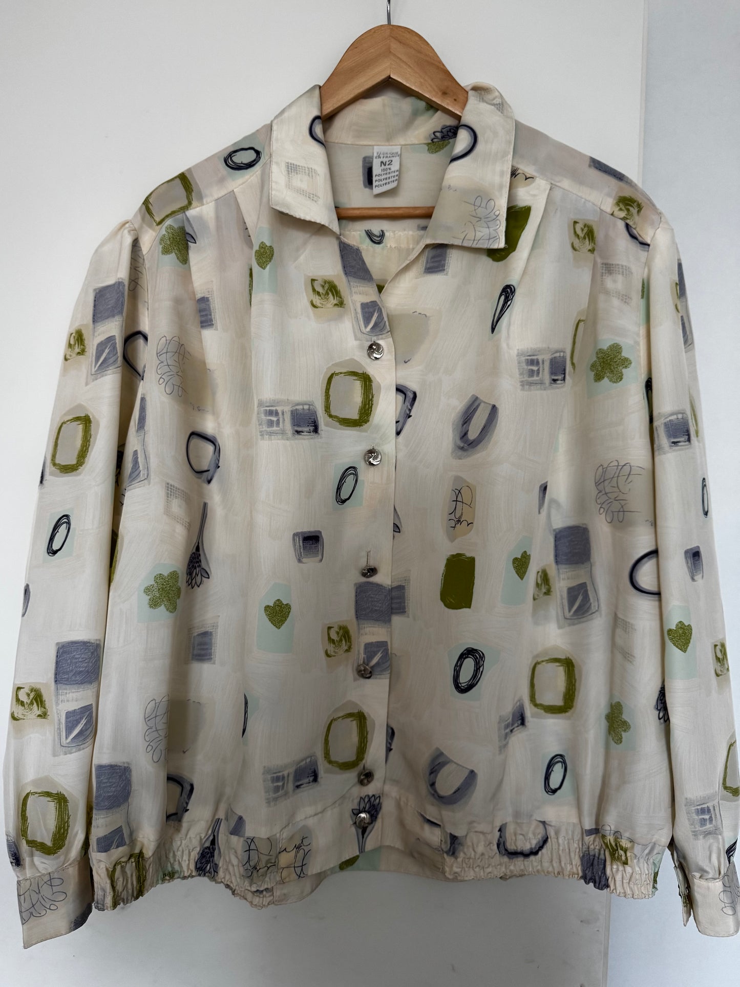 Chemisier vintage femme Made in France – blouse fluide imprimée chic printemps