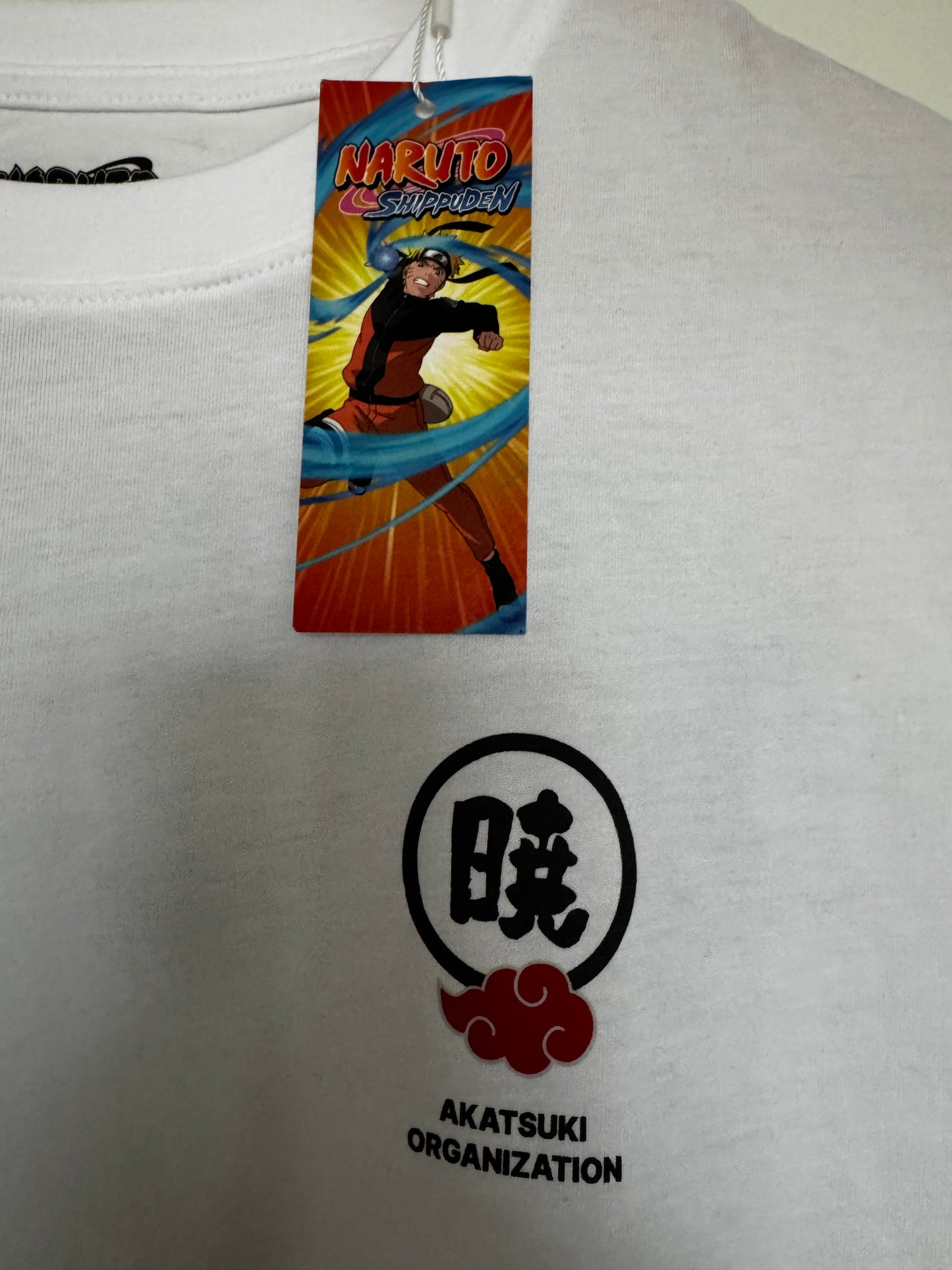 T-shirt Naruto Akatsuki Celio neuf coton blanc taille S | ChicRetroStore