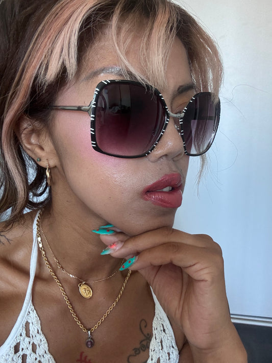 Lunettes de soleil Stradivarius Vintage Y2K – Design Spain – Monture Oversize
