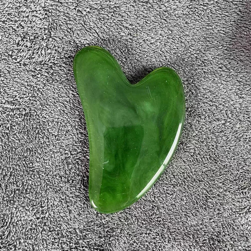 GUA SHA MASSAGE FACIAL LIFTING DU VISAGE ROSE EN  JADE