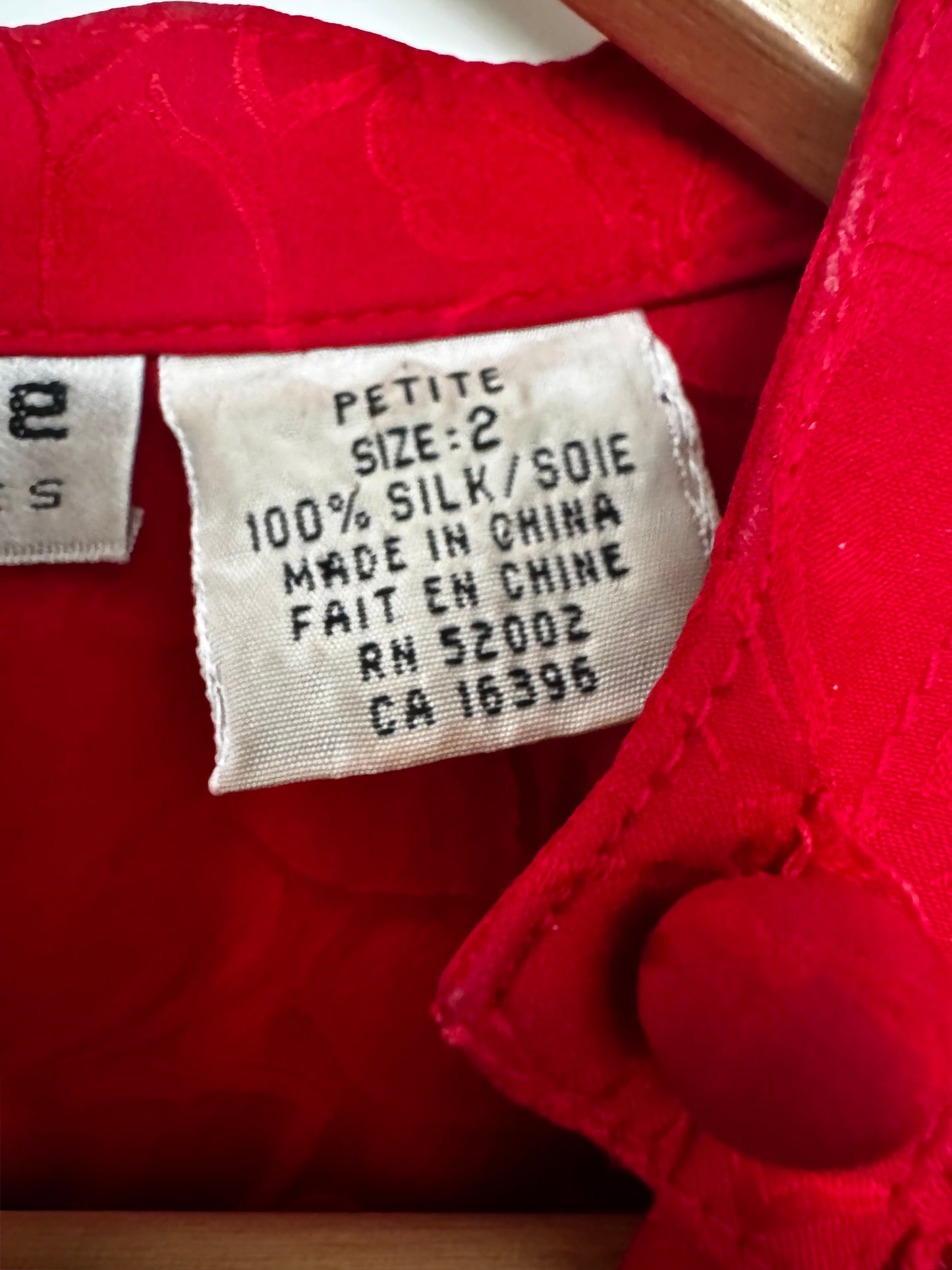Robe vintage en soie rouge Liz Claiborne – robe midi élégante chic femme