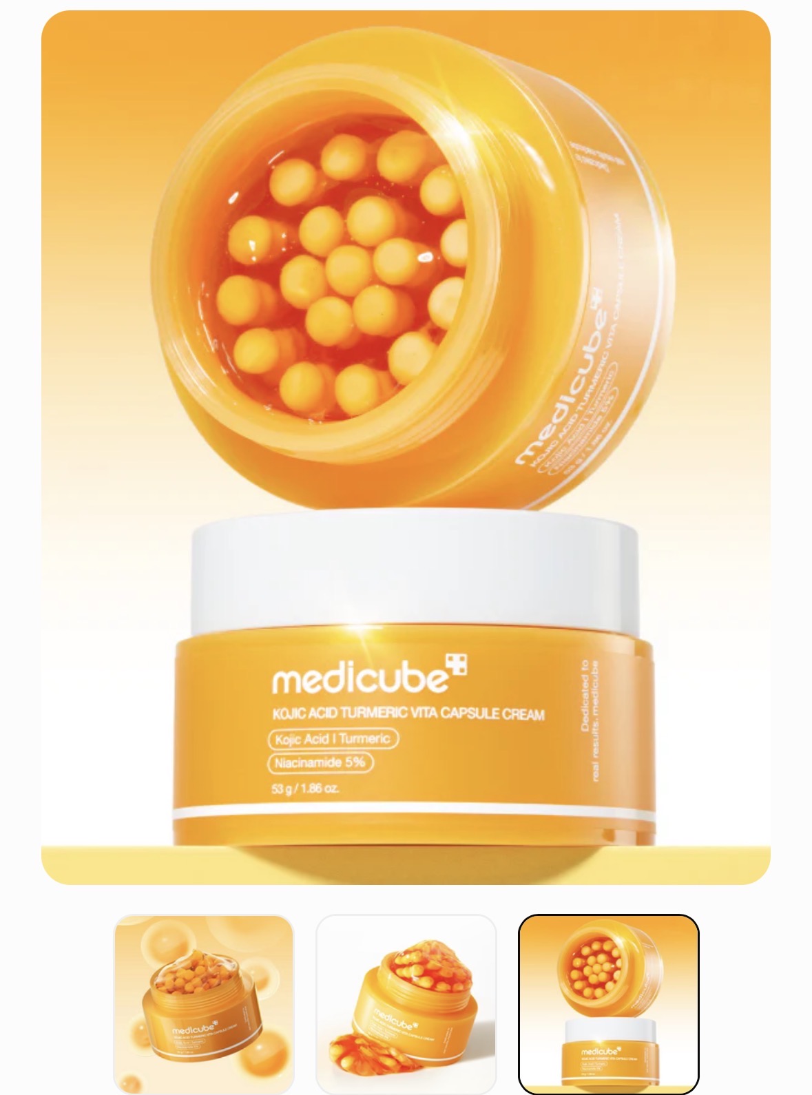 Medicube Kojic Acid Turmeric Vita Capsule Cream — Éclat