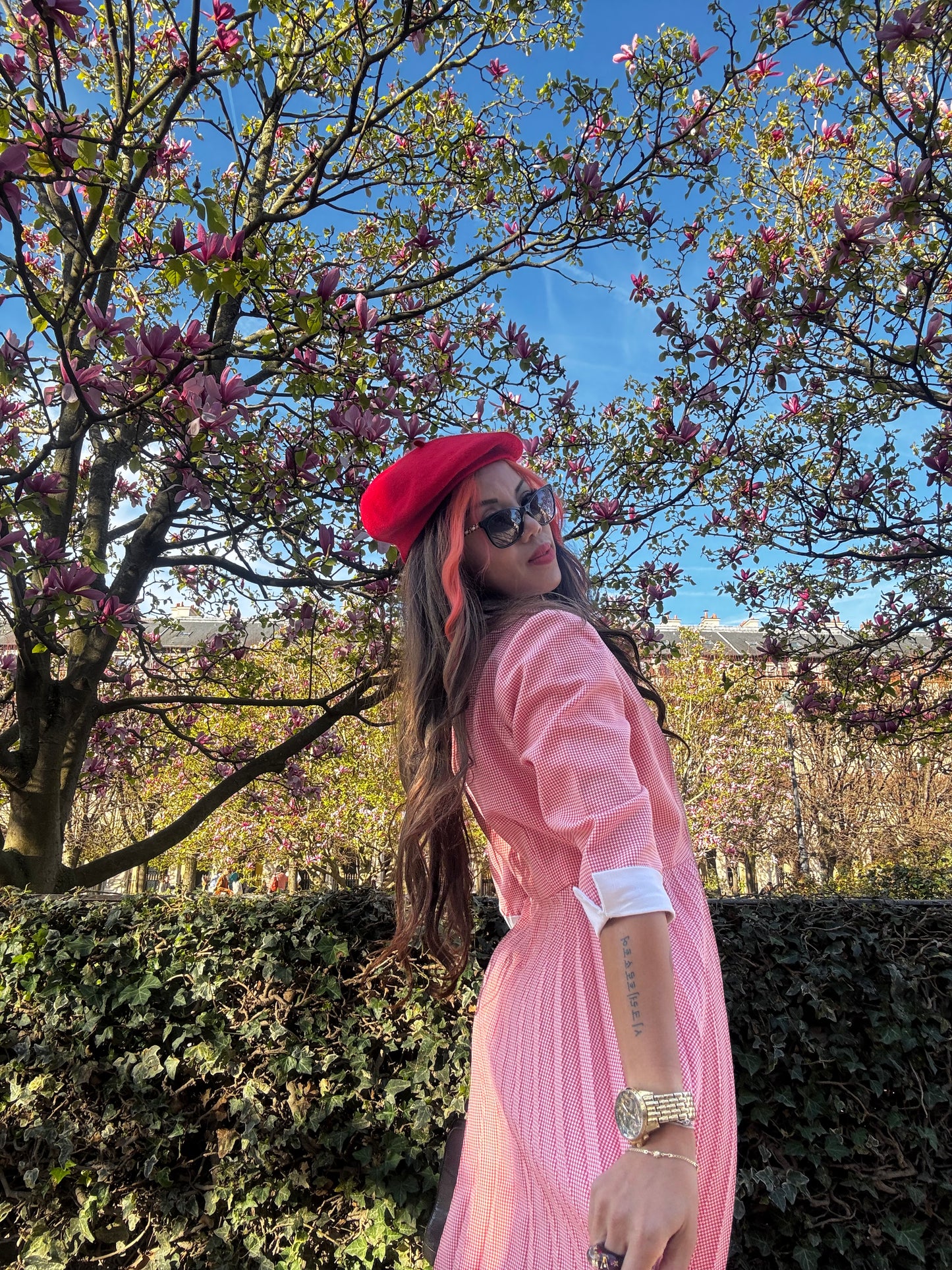 Robe vintage anglaise Dollyday London rose plissée – style british chic