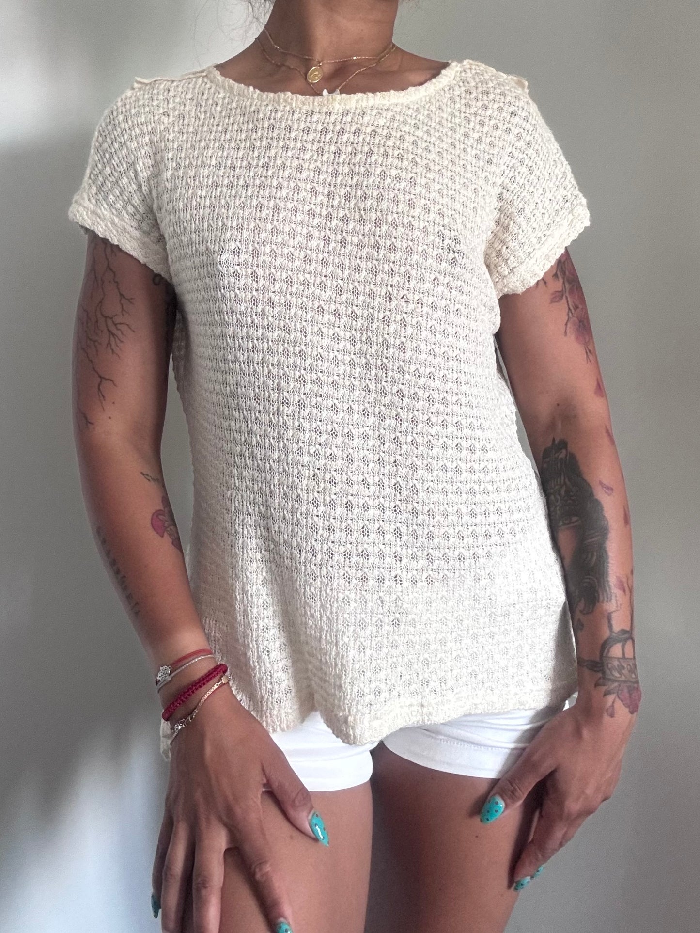 Haut tunique en coton Believe…E – Taille S – Esprit bohème