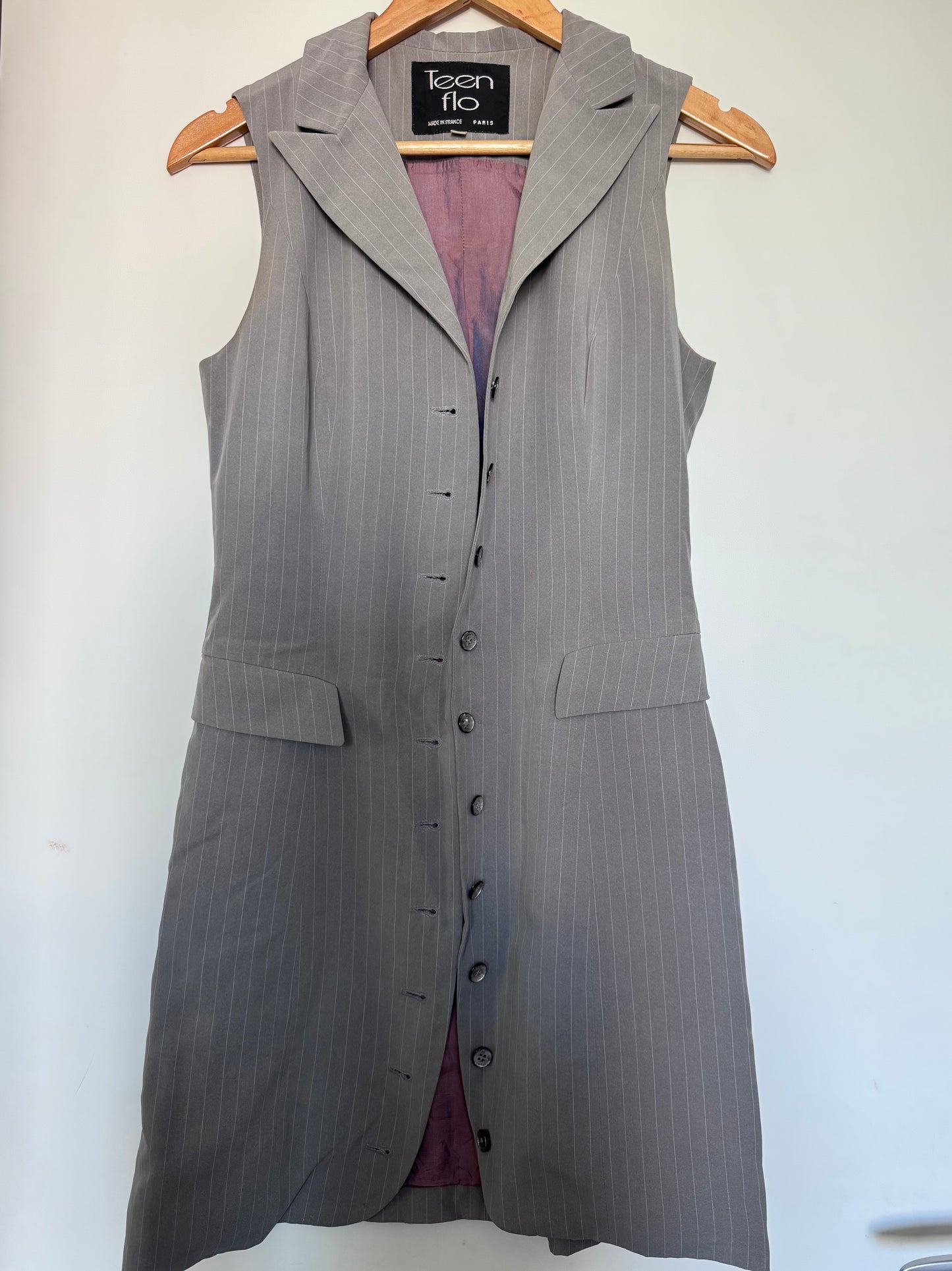 Robe blazer rayée femme – coupe tailleur chic – taille 36