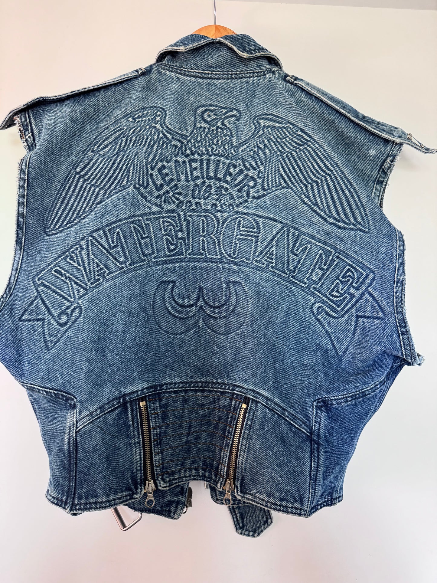 Veste Denim Vintage Watergate Made in Italy – Esprit Biker Y2K & Pièce Statement