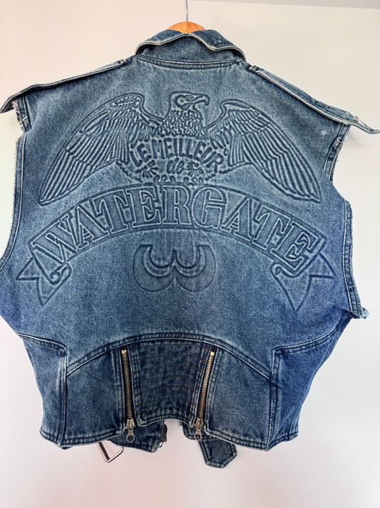 Veste Denim Vintage Watergate Made in Italy – Esprit Biker Y2K & Pièce Statement